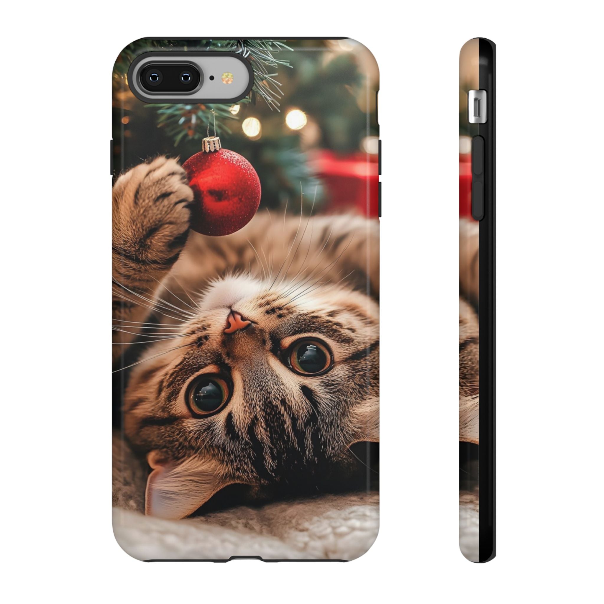 Cute Christmas Kitten Phone Case — Tough Protective Smartphone Cover
