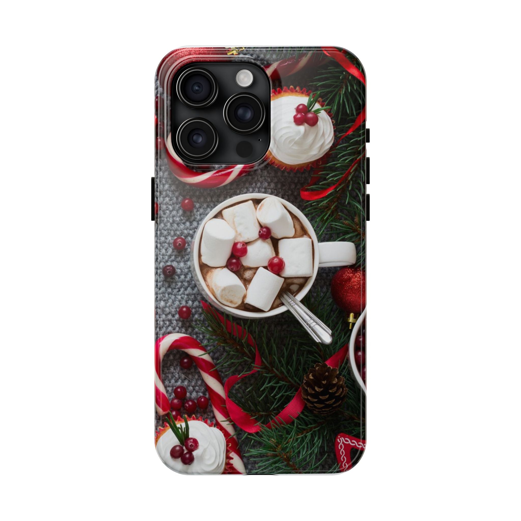 Christmas Hot Cocoa Tough Phone Case — Festive Holiday Drink Design