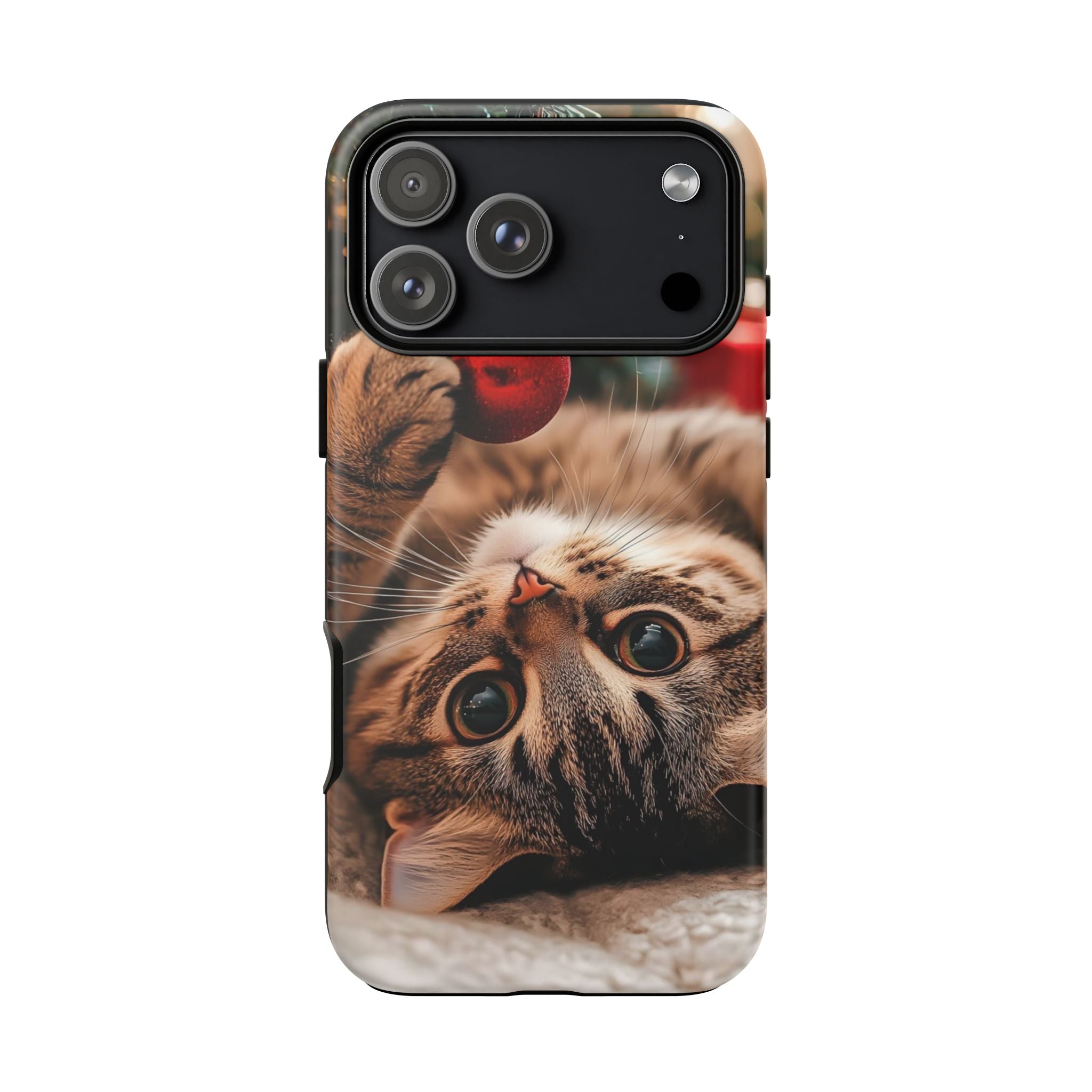 Cute Christmas Kitten Phone Case — Tough Protective Smartphone Cover