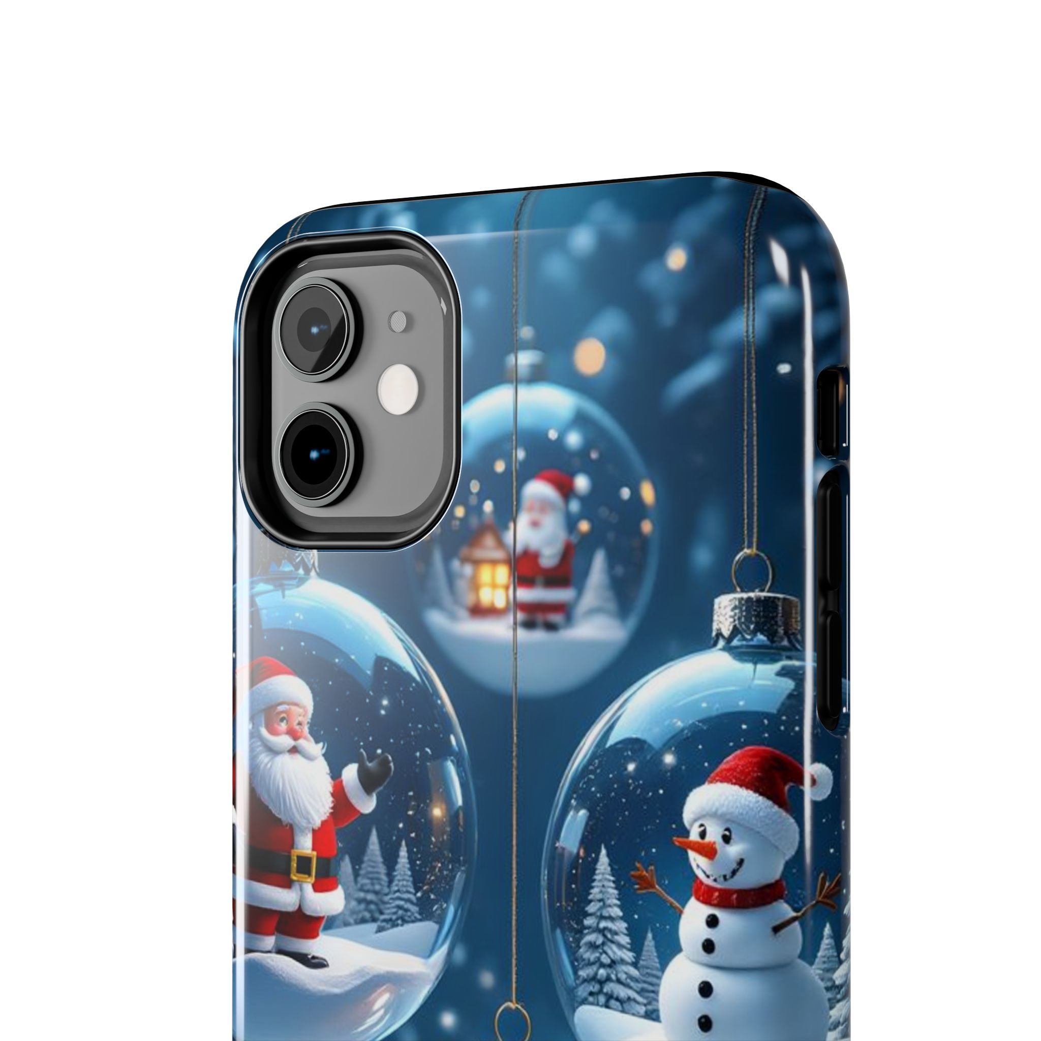 Christmas Ornaments Phone Case — Santa, Snowman & Reindeer Holiday Tough Case
