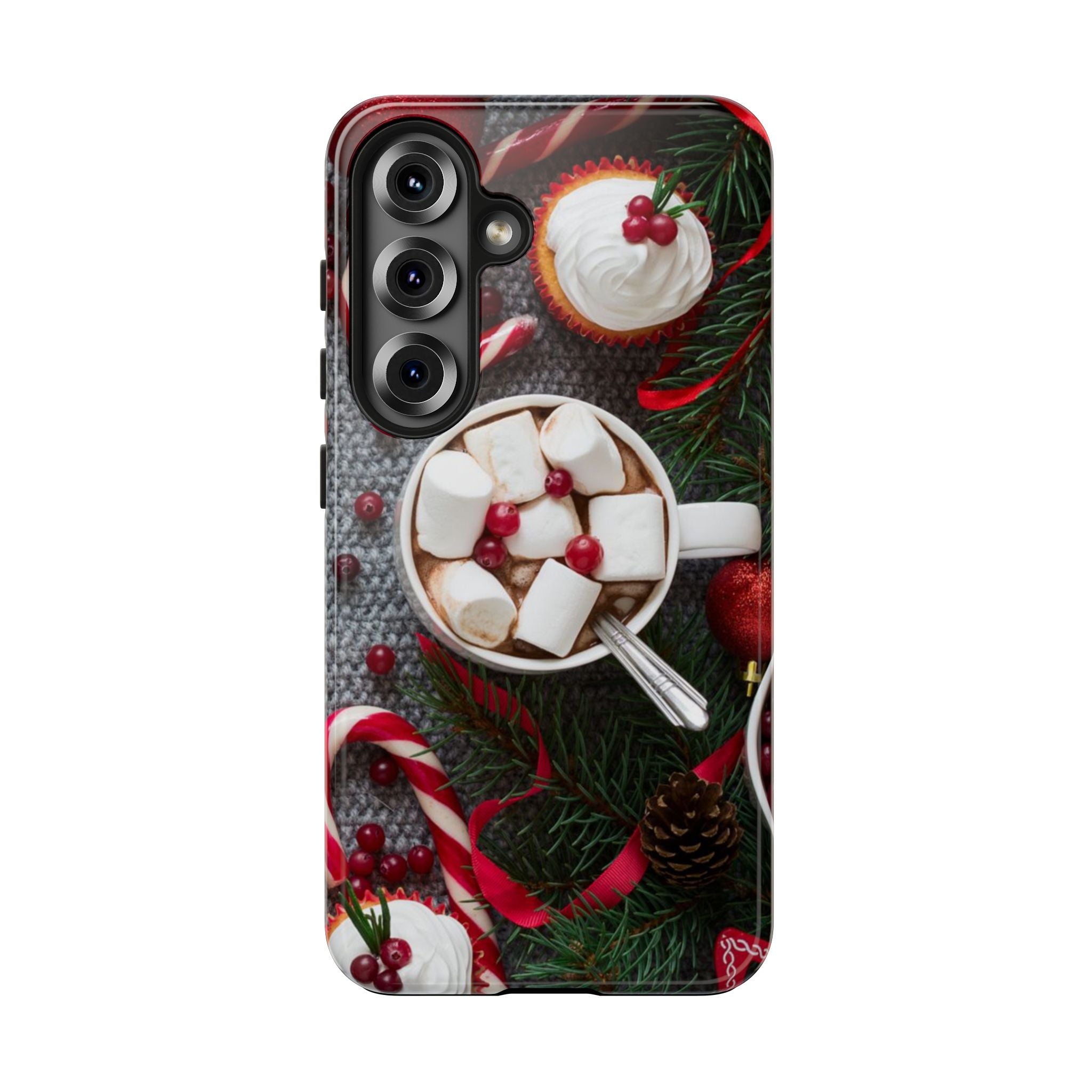 Christmas Hot Cocoa Tough Phone Case — Festive Holiday Drink Design