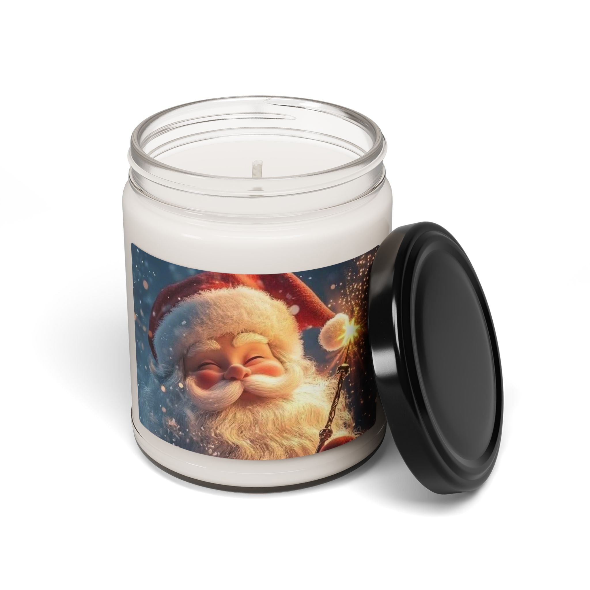 Christmas Santa Soy Candle — 9oz Holiday Scented Candle (Festive Magic)