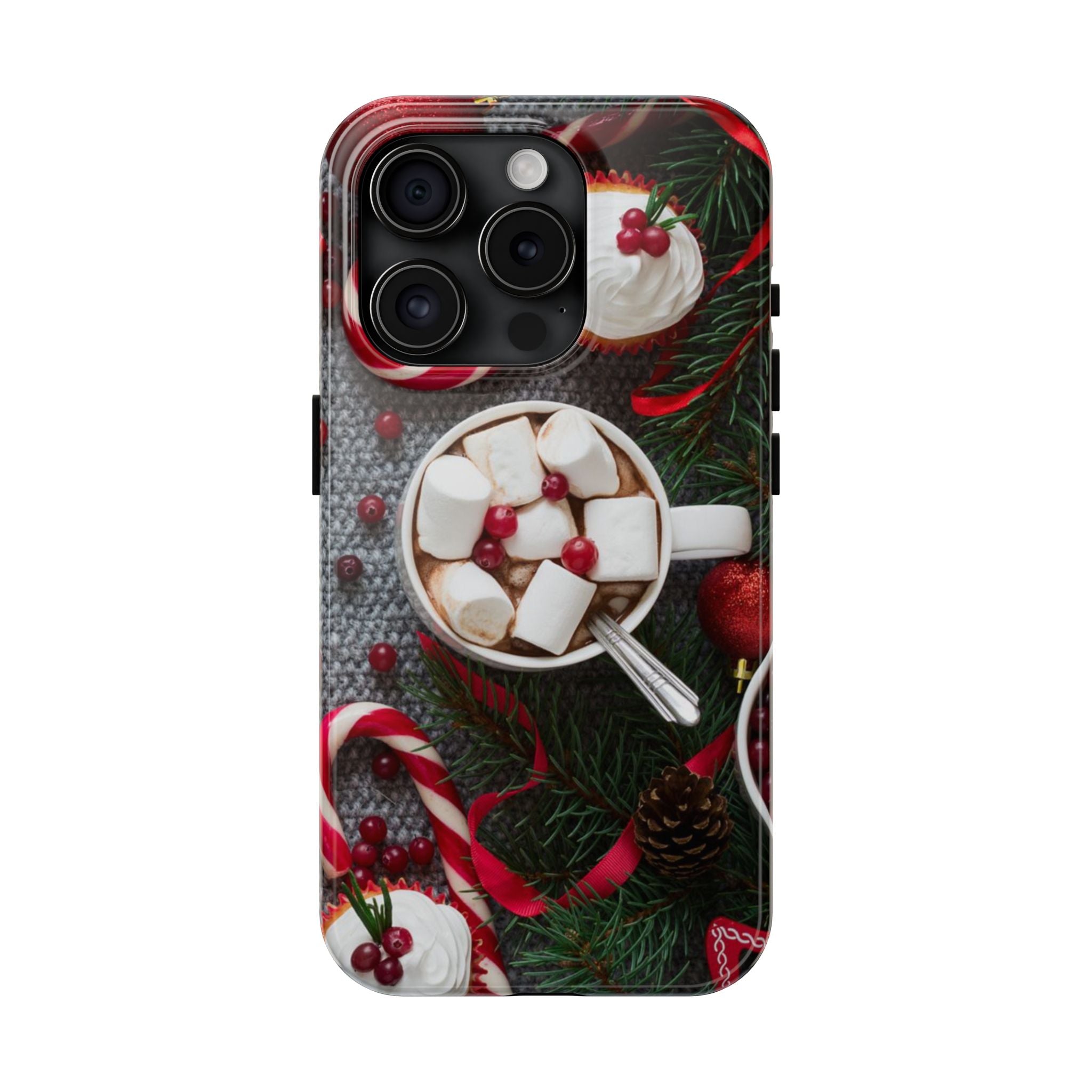 Christmas Hot Cocoa Tough Phone Case — Festive Holiday Drink Design