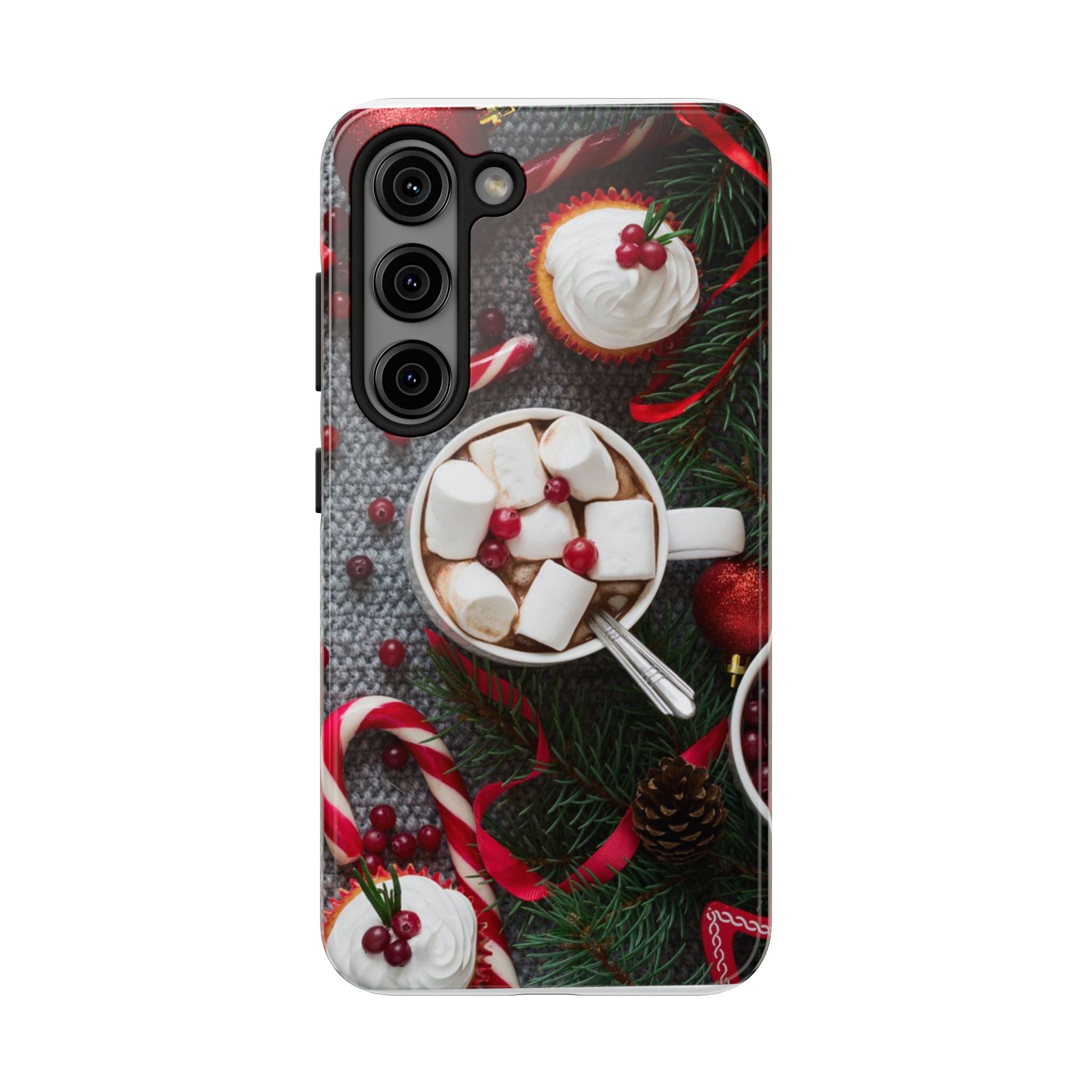 Christmas Hot Cocoa Tough Phone Case — Festive Holiday Drink Design