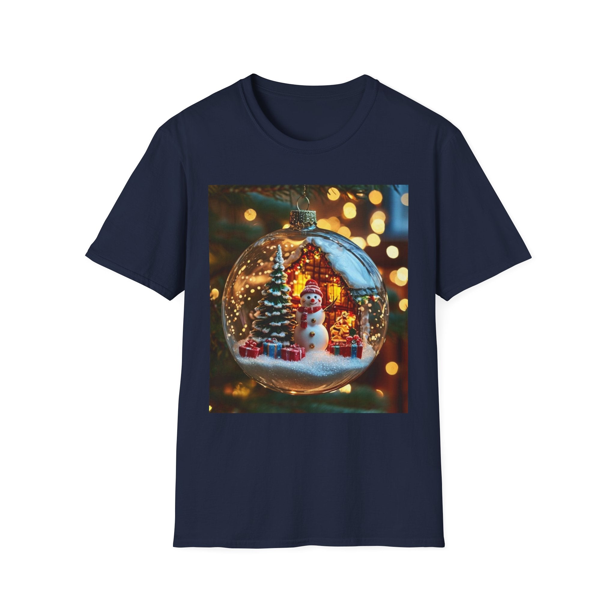 Christmas Snow Globe T-Shirt — Snowman Ornament Holiday Tee