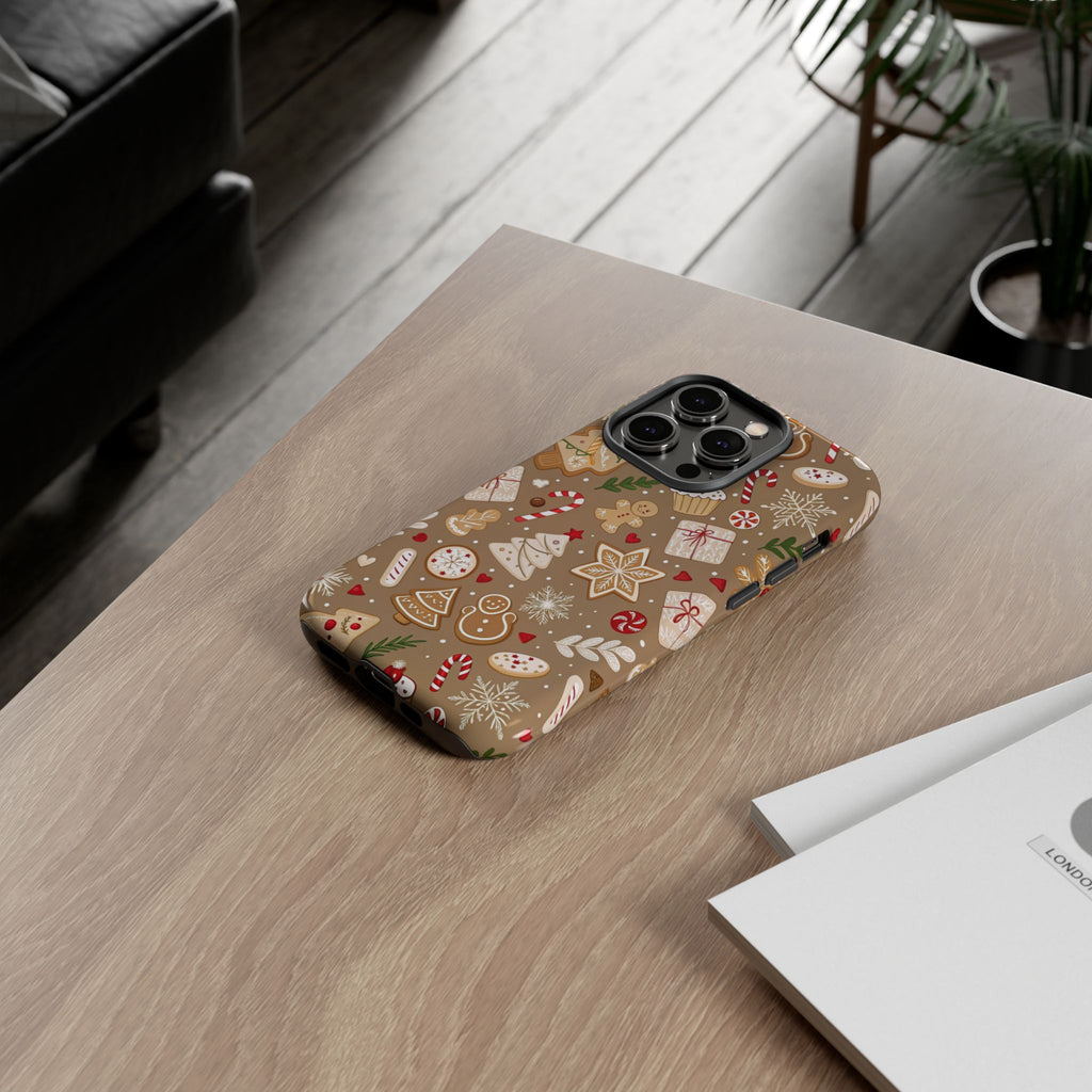 Christmas Gingerbread Pattern Tough Phone Case