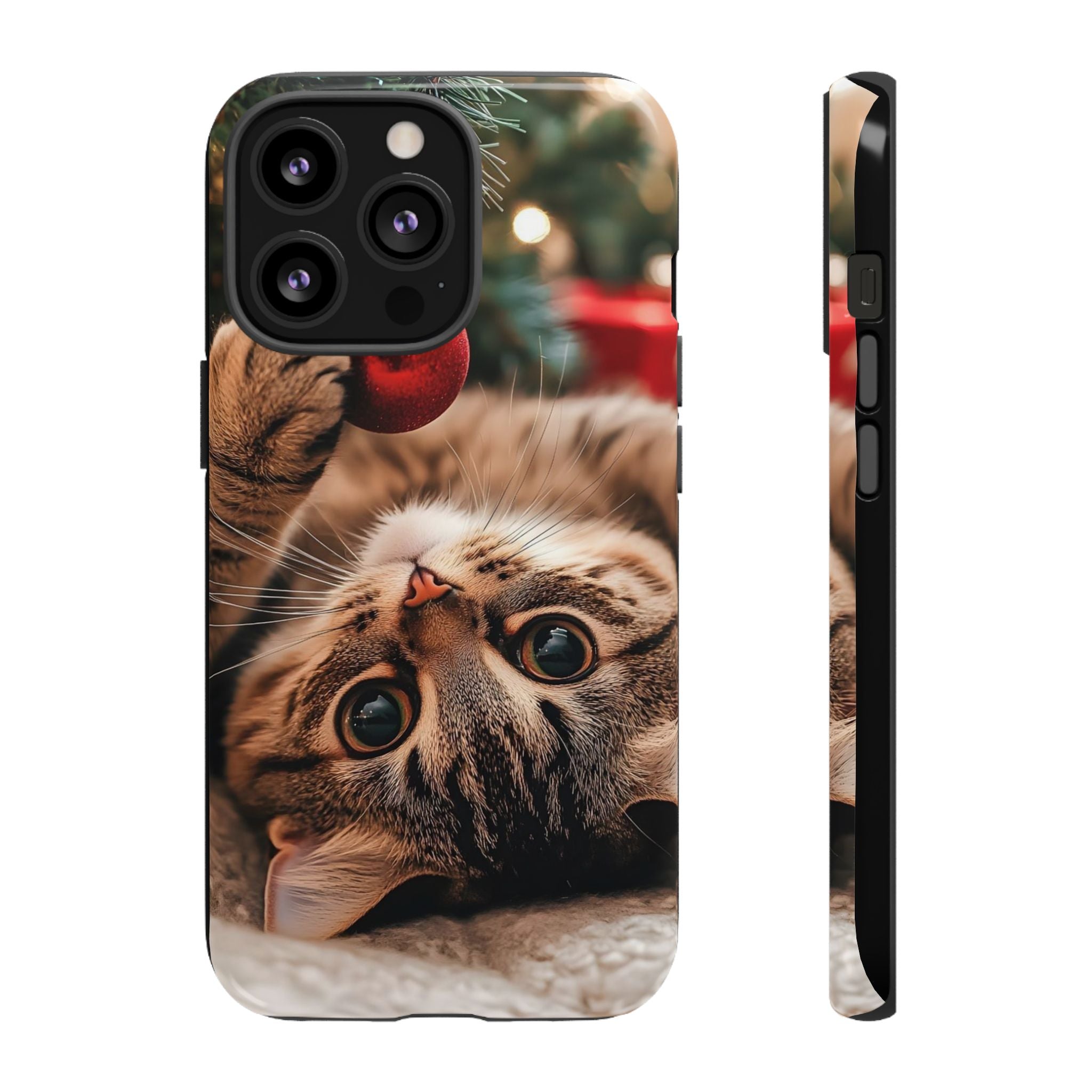 Cute Christmas Kitten Phone Case — Tough Protective Smartphone Cover