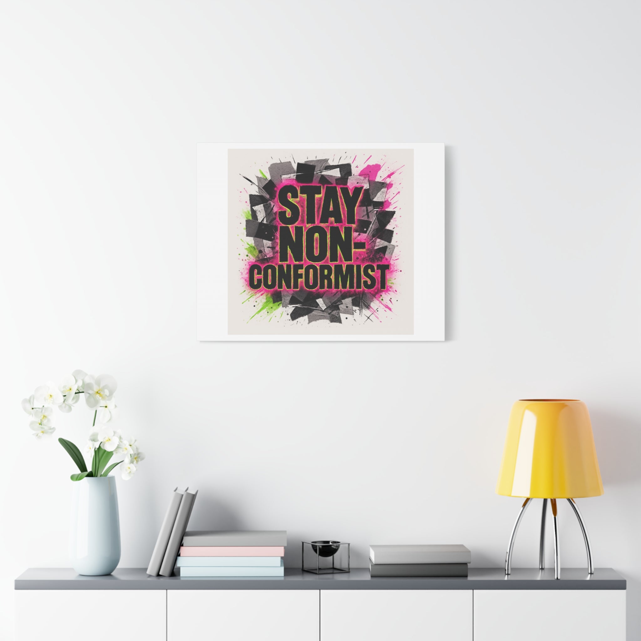 Canvas Wall Art — “Stay Non-Conformist” Street Art Print