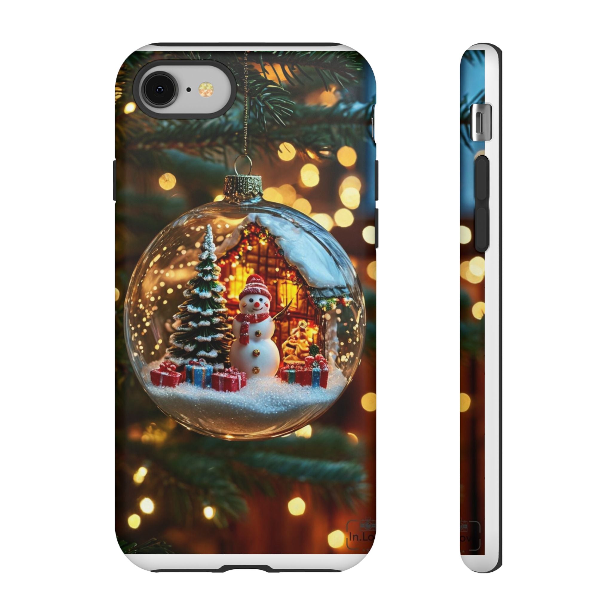 Christmas Snow Globe Phone Case — Festive Snowman Ornament Design