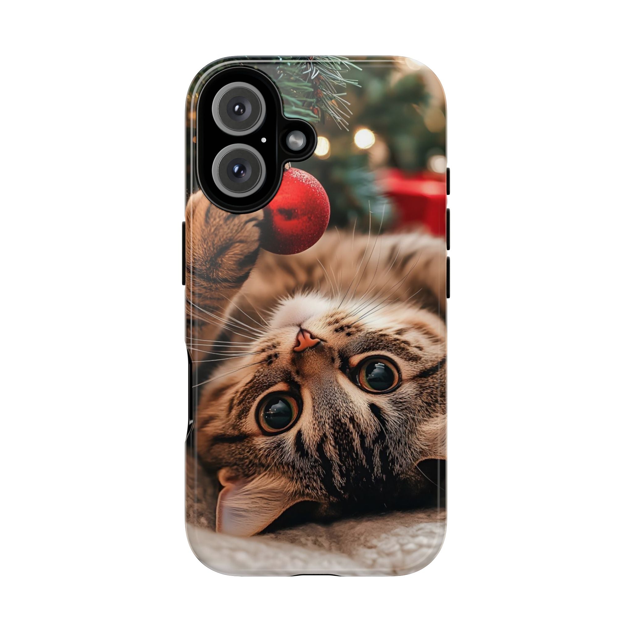 Cute Christmas Kitten Phone Case — Tough Protective Smartphone Cover