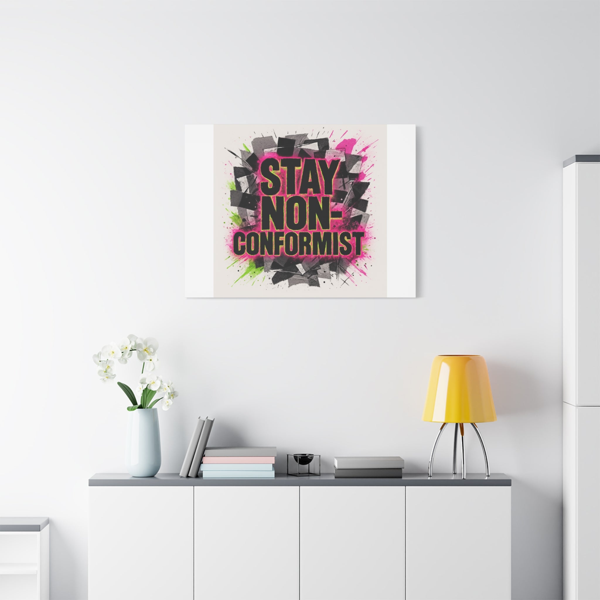 Canvas Wall Art — “Stay Non-Conformist” Street Art Print