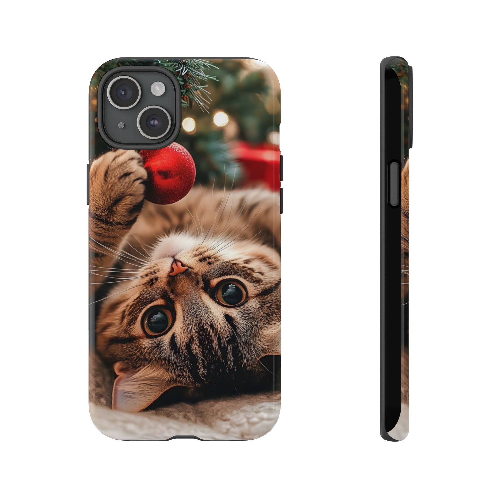 Cute Christmas Kitten Phone Case — Tough Protective Smartphone Cover