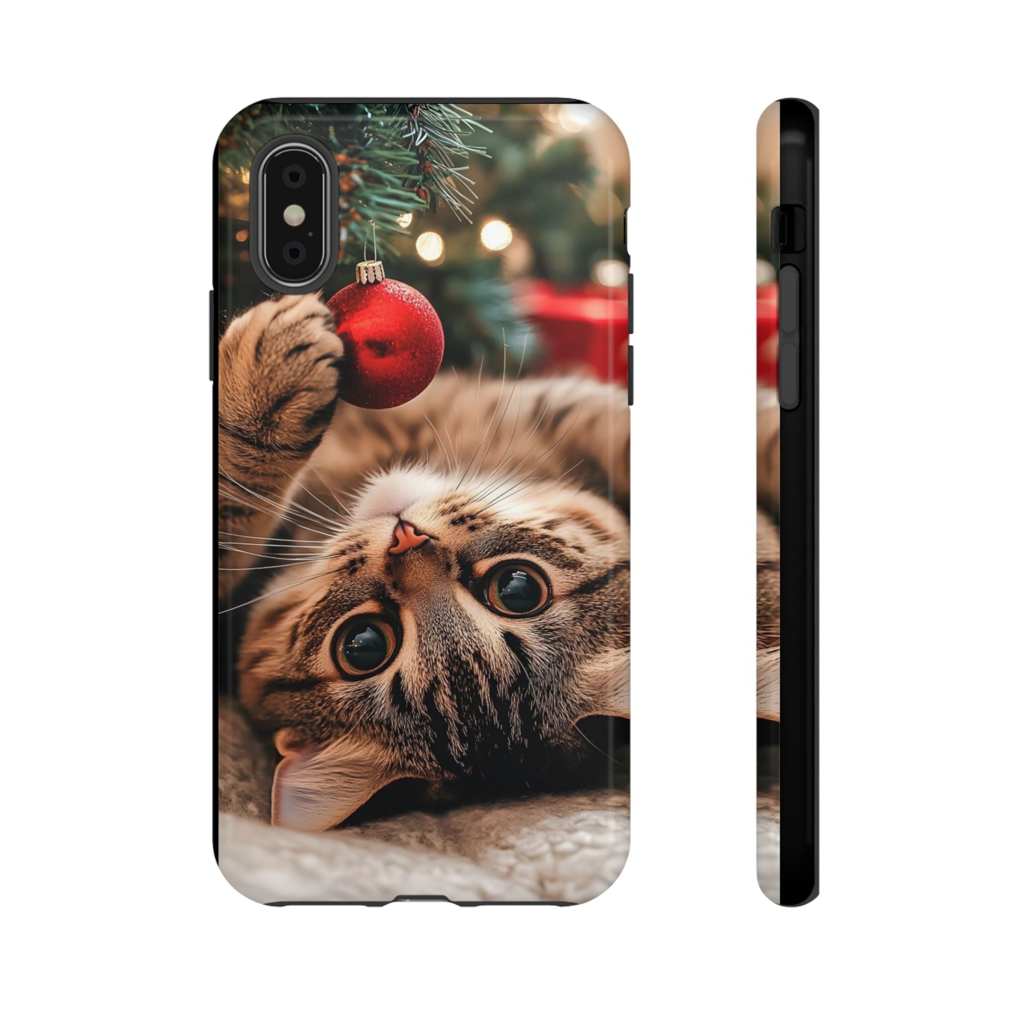 Cute Christmas Kitten Phone Case — Tough Protective Smartphone Cover