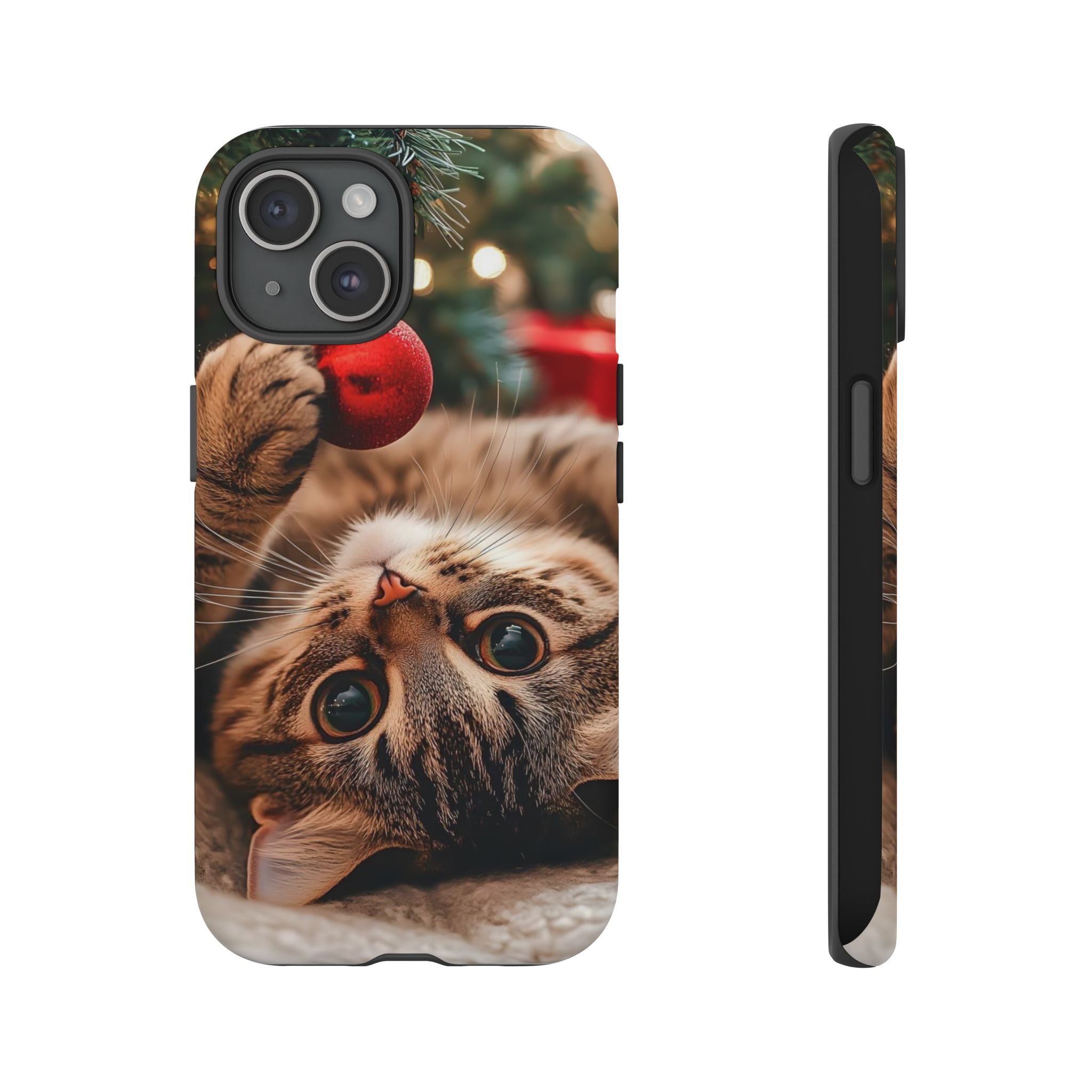Cute Christmas Kitten Phone Case — Tough Protective Smartphone Cover