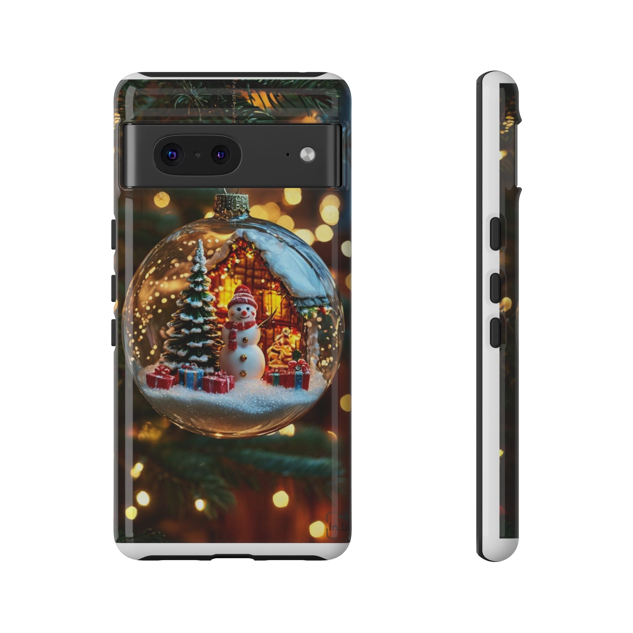 Christmas Snow Globe Phone Case — Festive Snowman Ornament Design