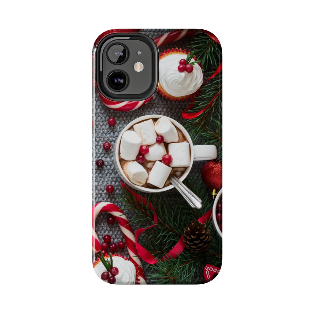 Christmas Hot Cocoa Tough Phone Case — Festive Holiday Drink Design