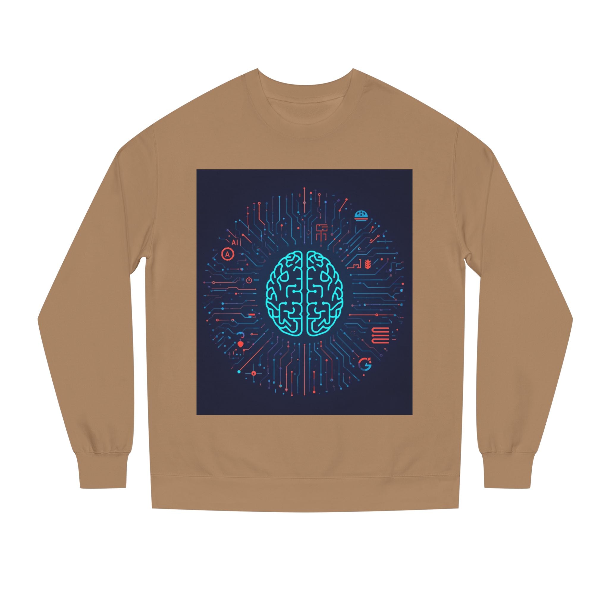 AI Brain Circuit Crewneck Sweatshirt