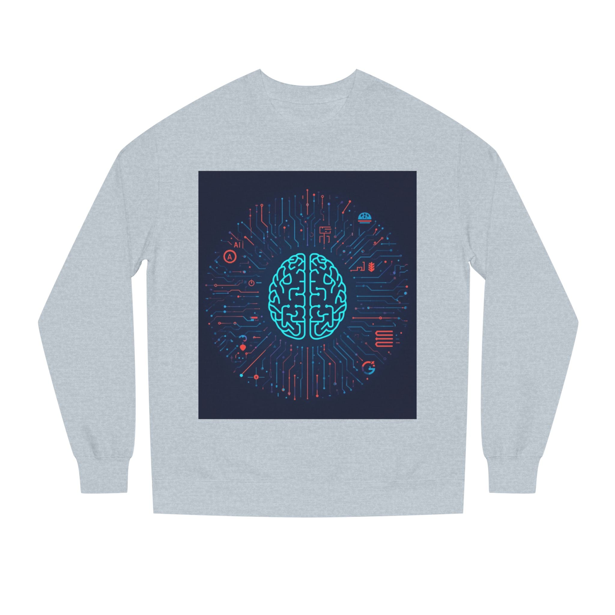 AI Brain Circuit Crewneck Sweatshirt