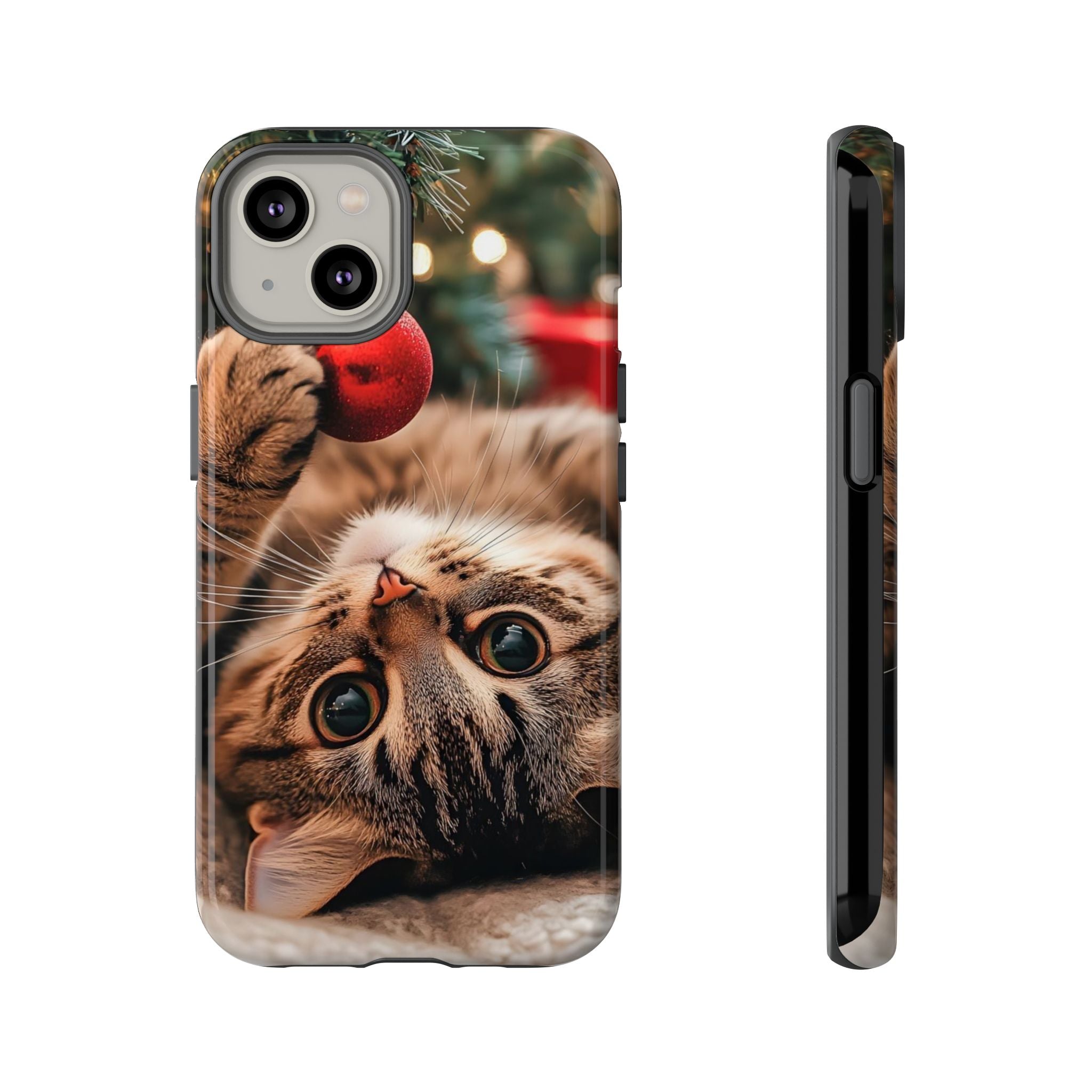 Cute Christmas Kitten Phone Case — Tough Protective Smartphone Cover