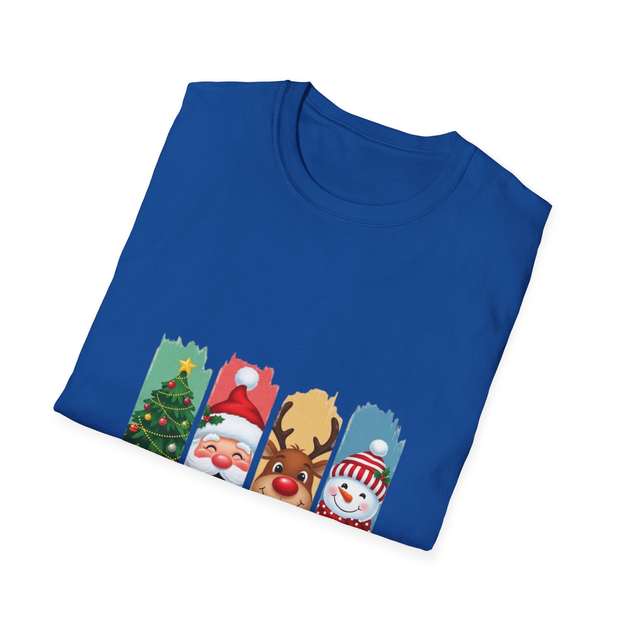 Christmas Characters T-Shirt — Merry Christmas Santa, Reindeer & Snowman Holiday Tee