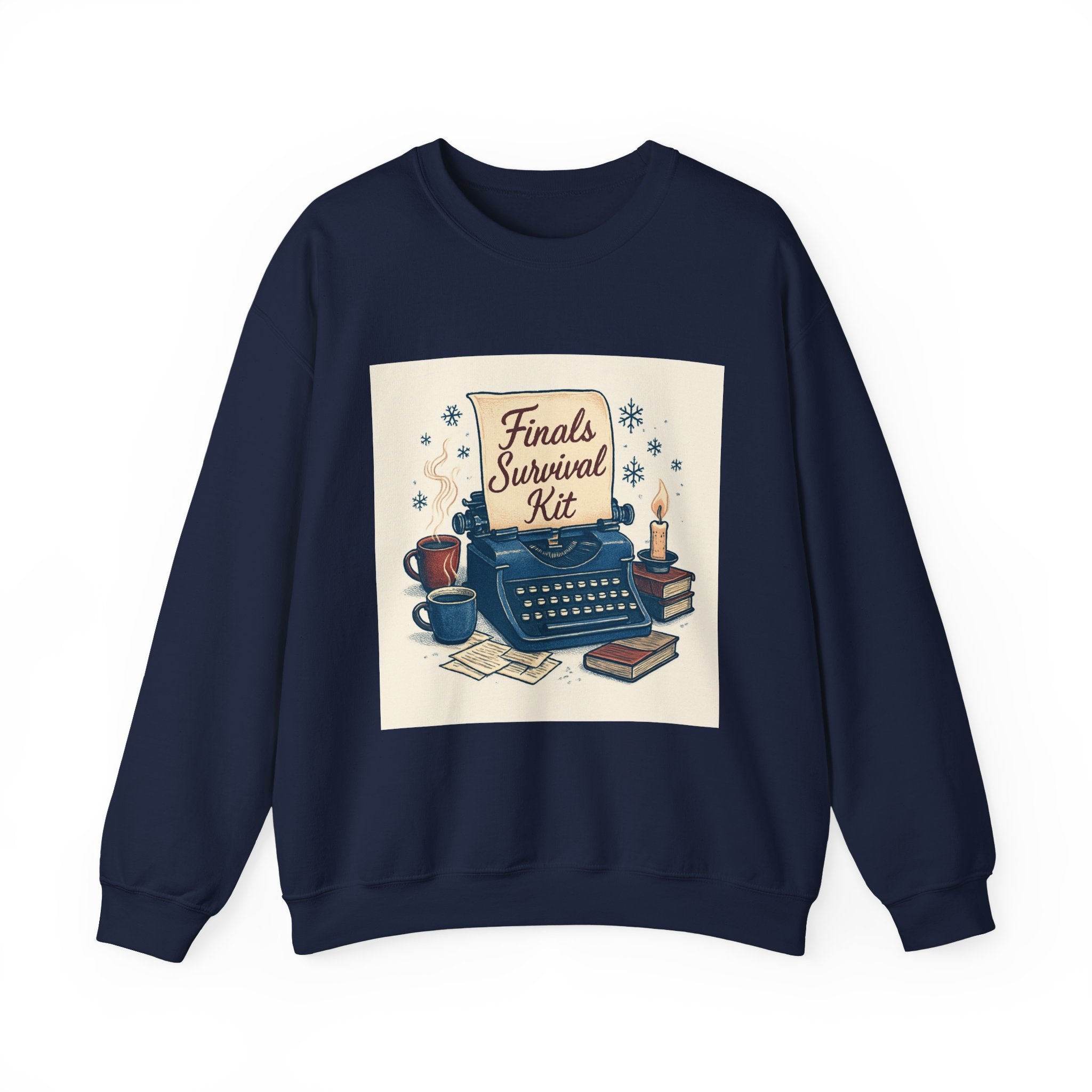 Crewneck Sweatshirt — "Finals Survival Kit" Cozy Study Crew
