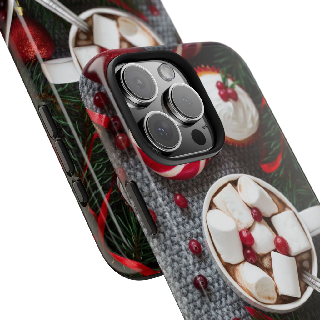 Christmas Hot Cocoa Tough Phone Case — Festive Holiday Drink Design