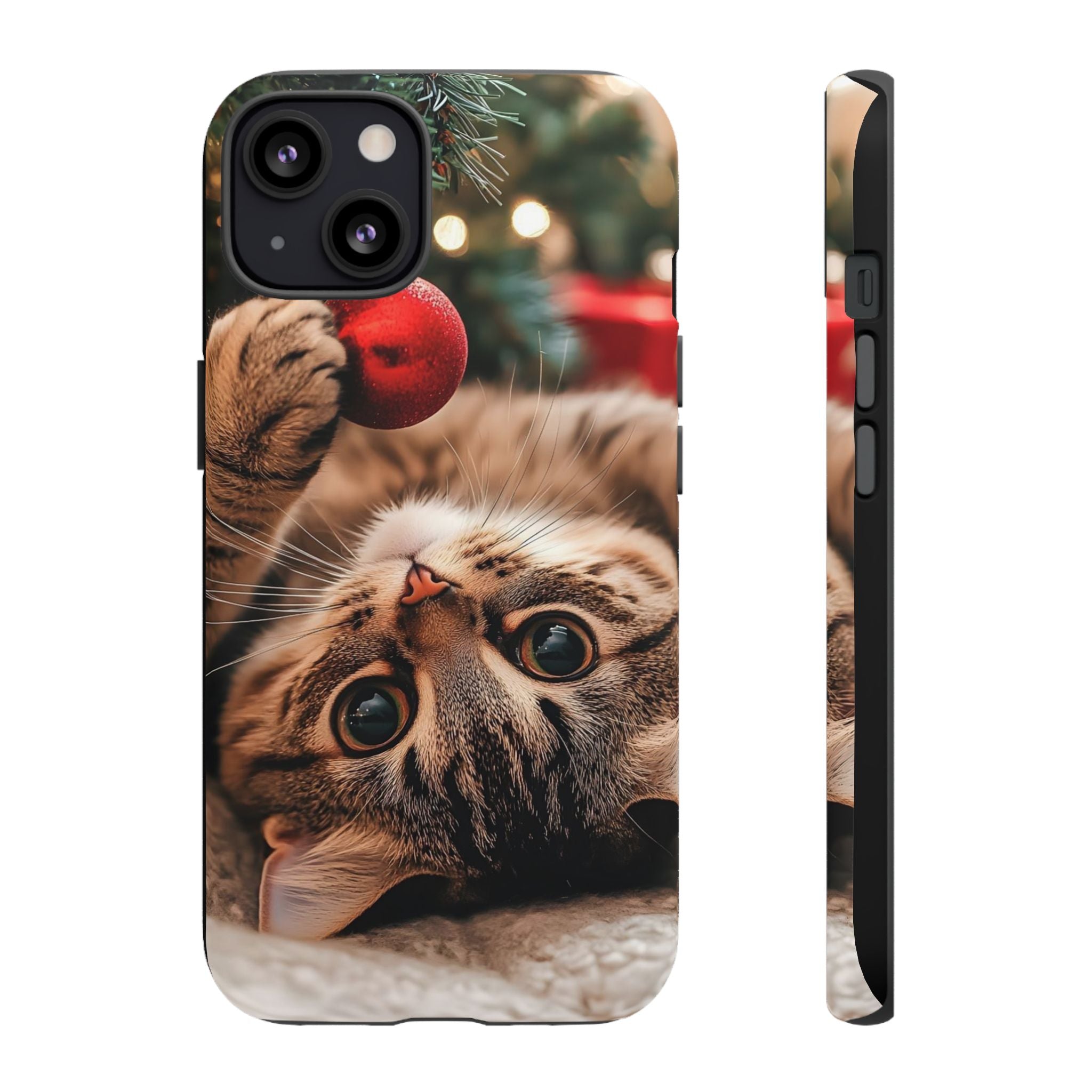 Cute Christmas Kitten Phone Case — Tough Protective Smartphone Cover