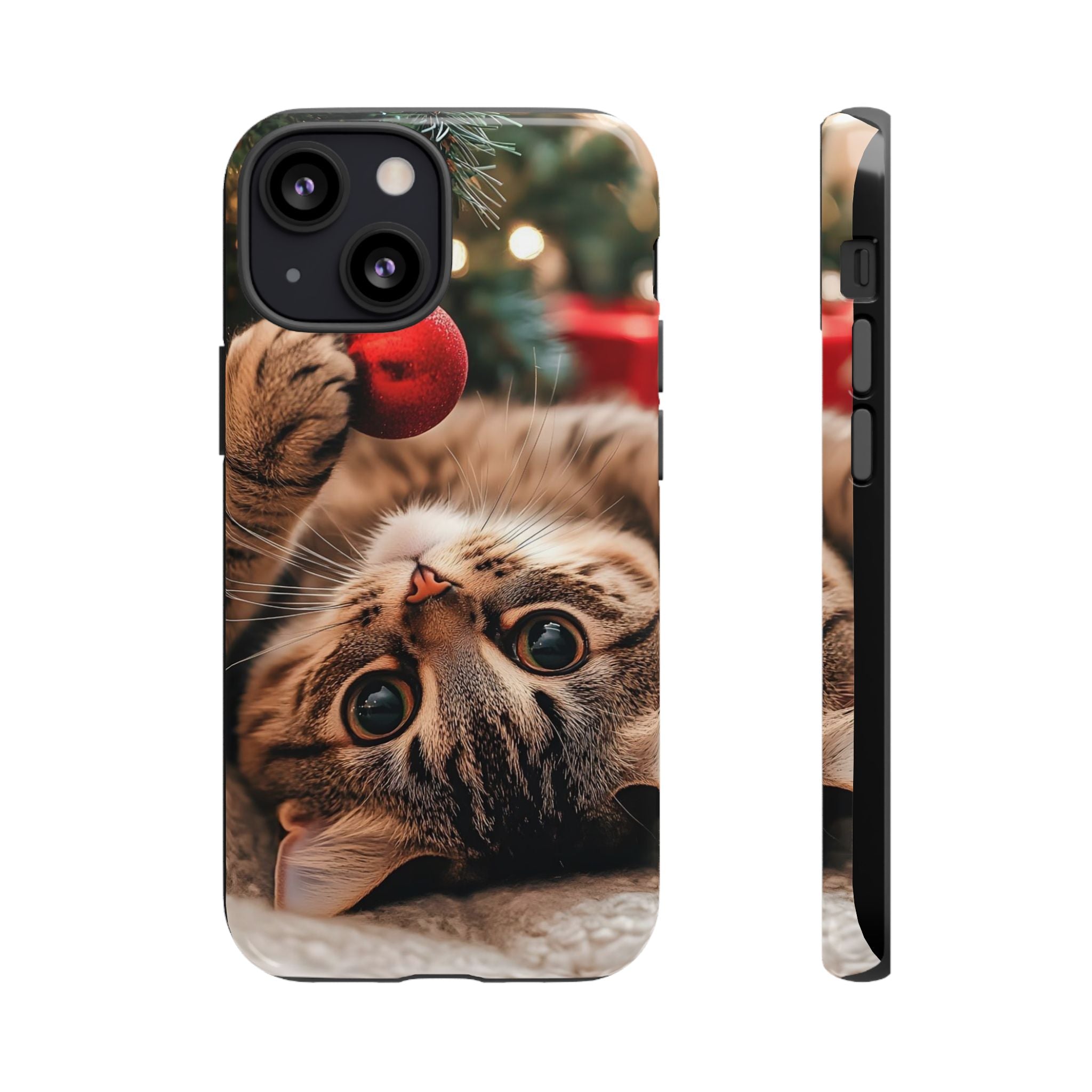 Cute Christmas Kitten Phone Case — Tough Protective Smartphone Cover