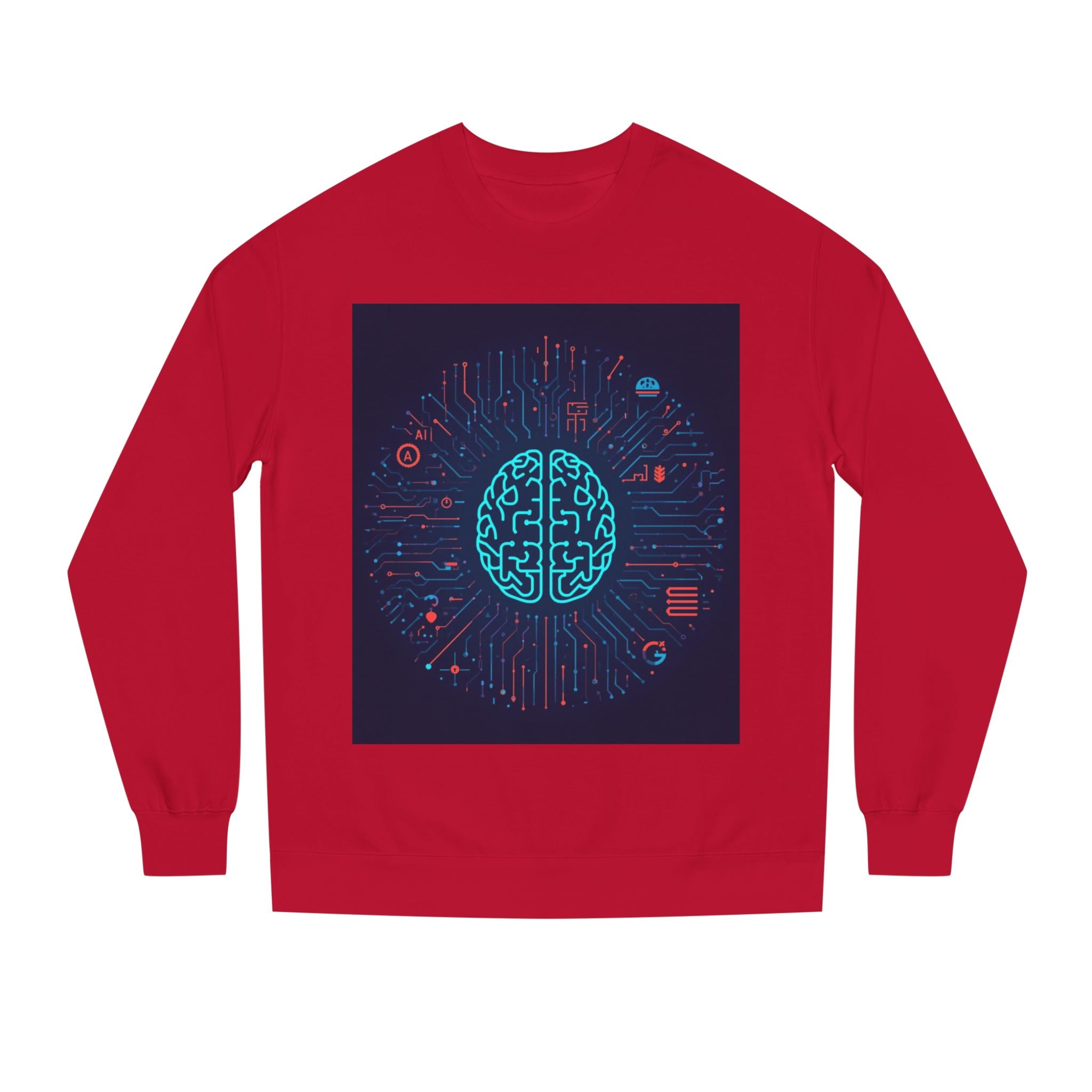 AI Brain Circuit Crewneck Sweatshirt