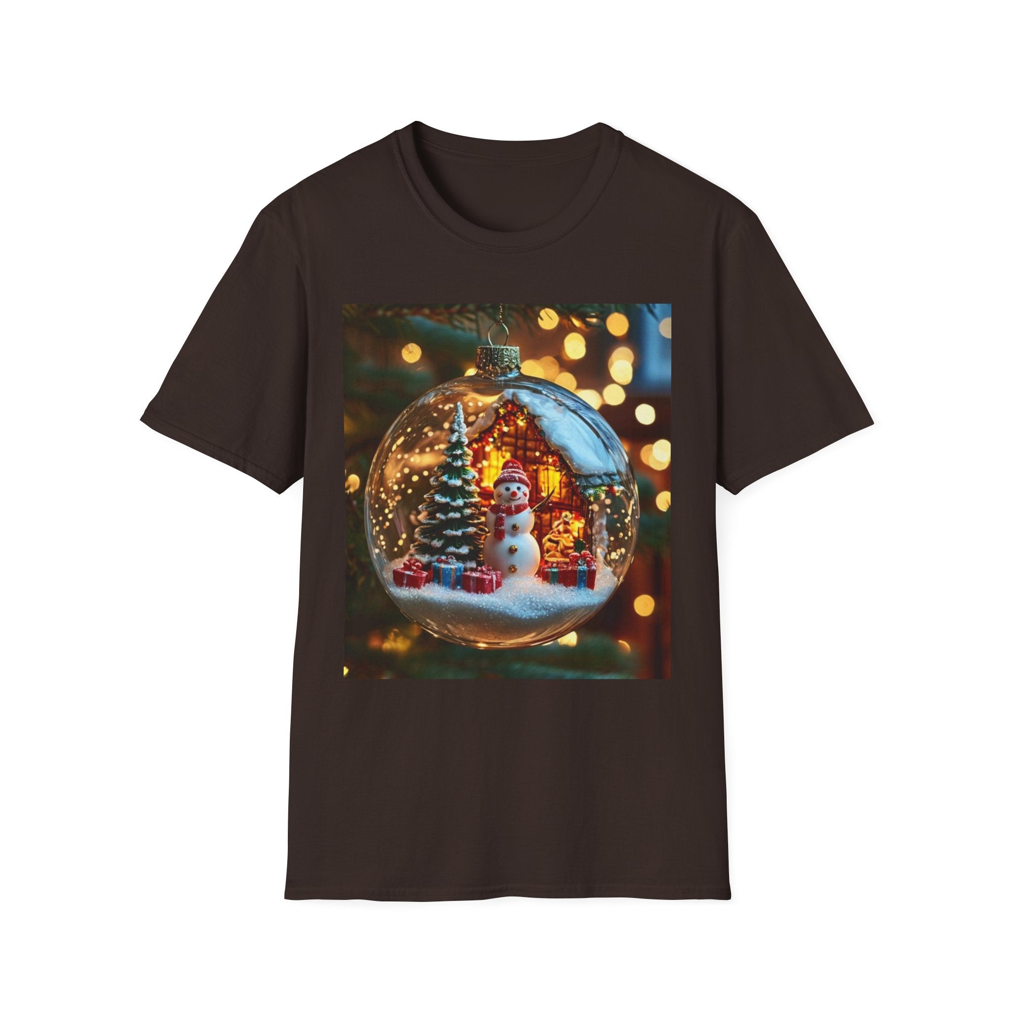 Christmas Snow Globe T-Shirt — Snowman Ornament Holiday Tee