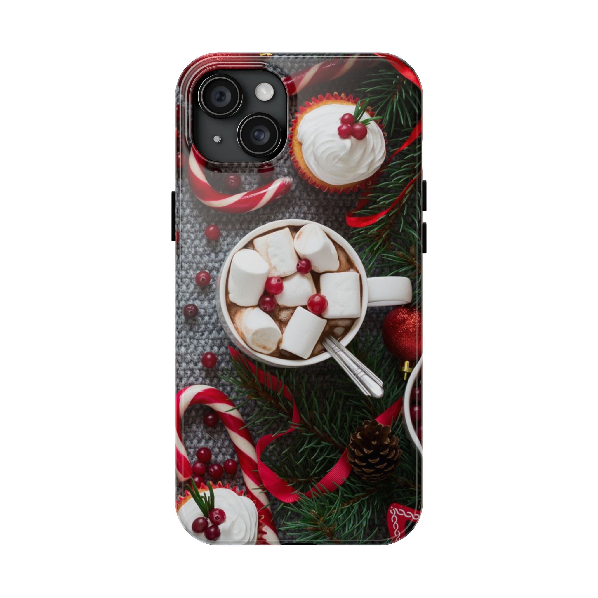 Christmas Hot Cocoa Tough Phone Case — Festive Holiday Drink Design