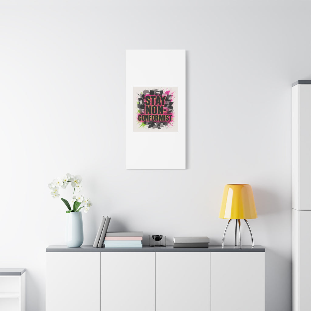 Canvas Wall Art — “Stay Non-Conformist” Street Art Print