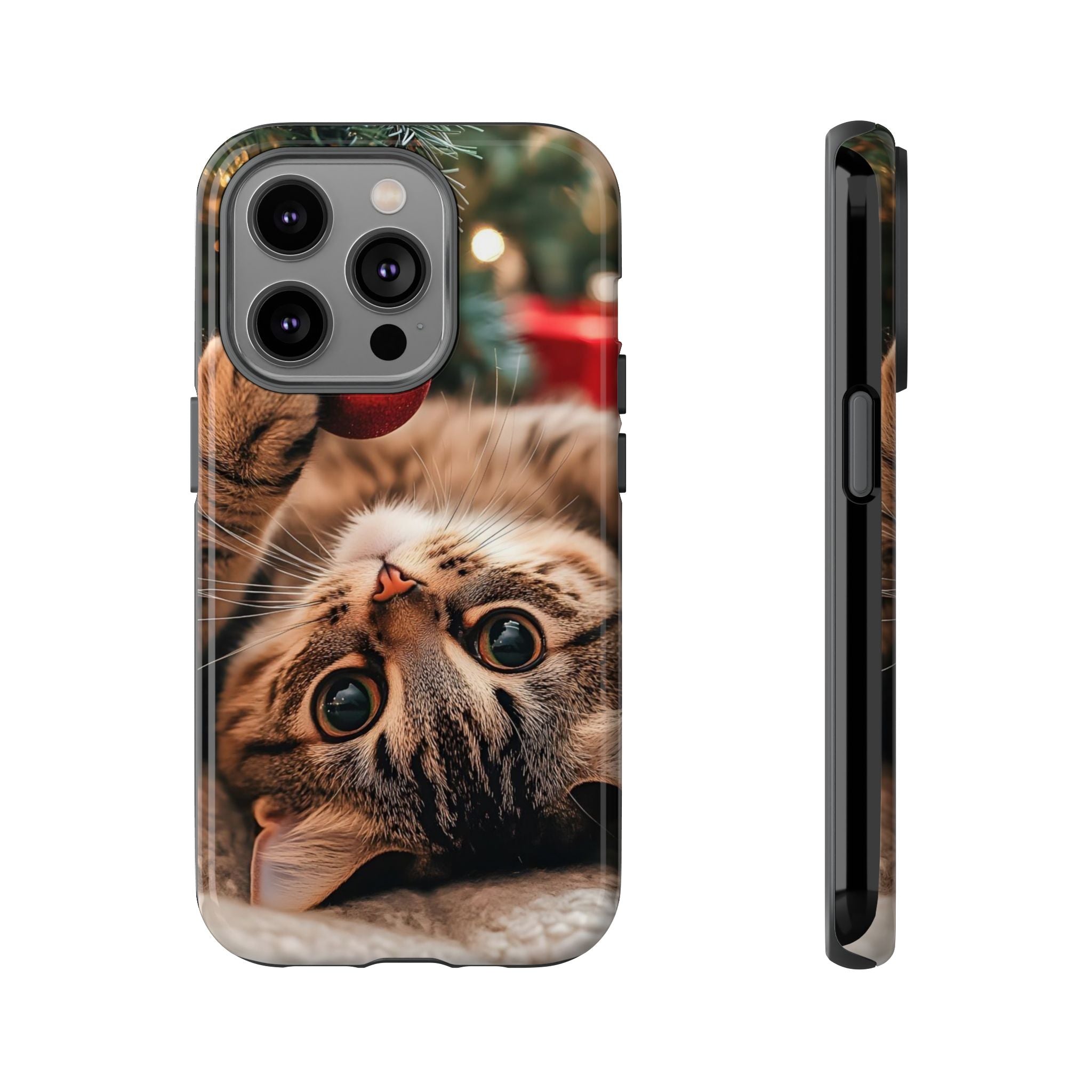 Cute Christmas Kitten Phone Case — Tough Protective Smartphone Cover