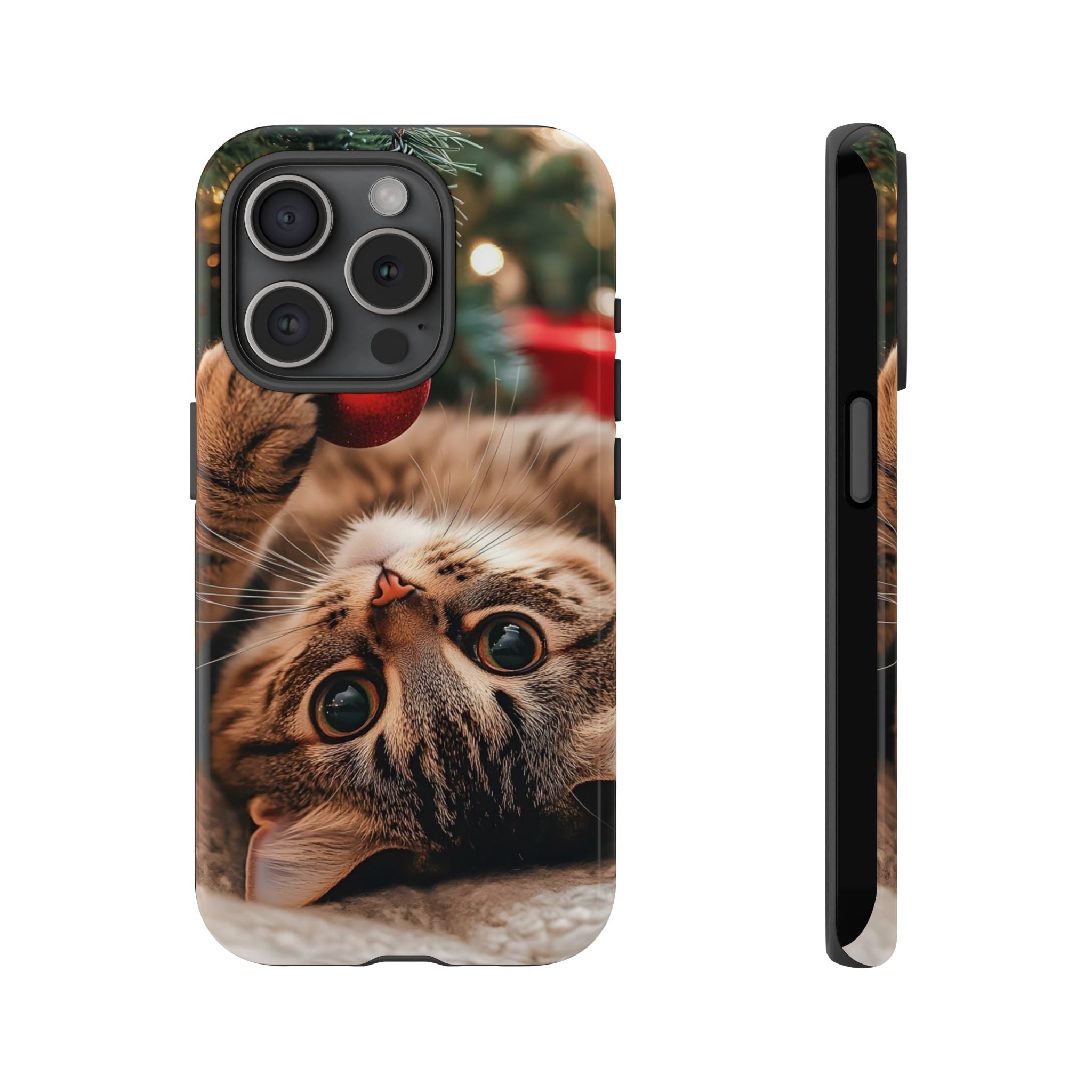 Cute Christmas Kitten Phone Case — Tough Protective Smartphone Cover