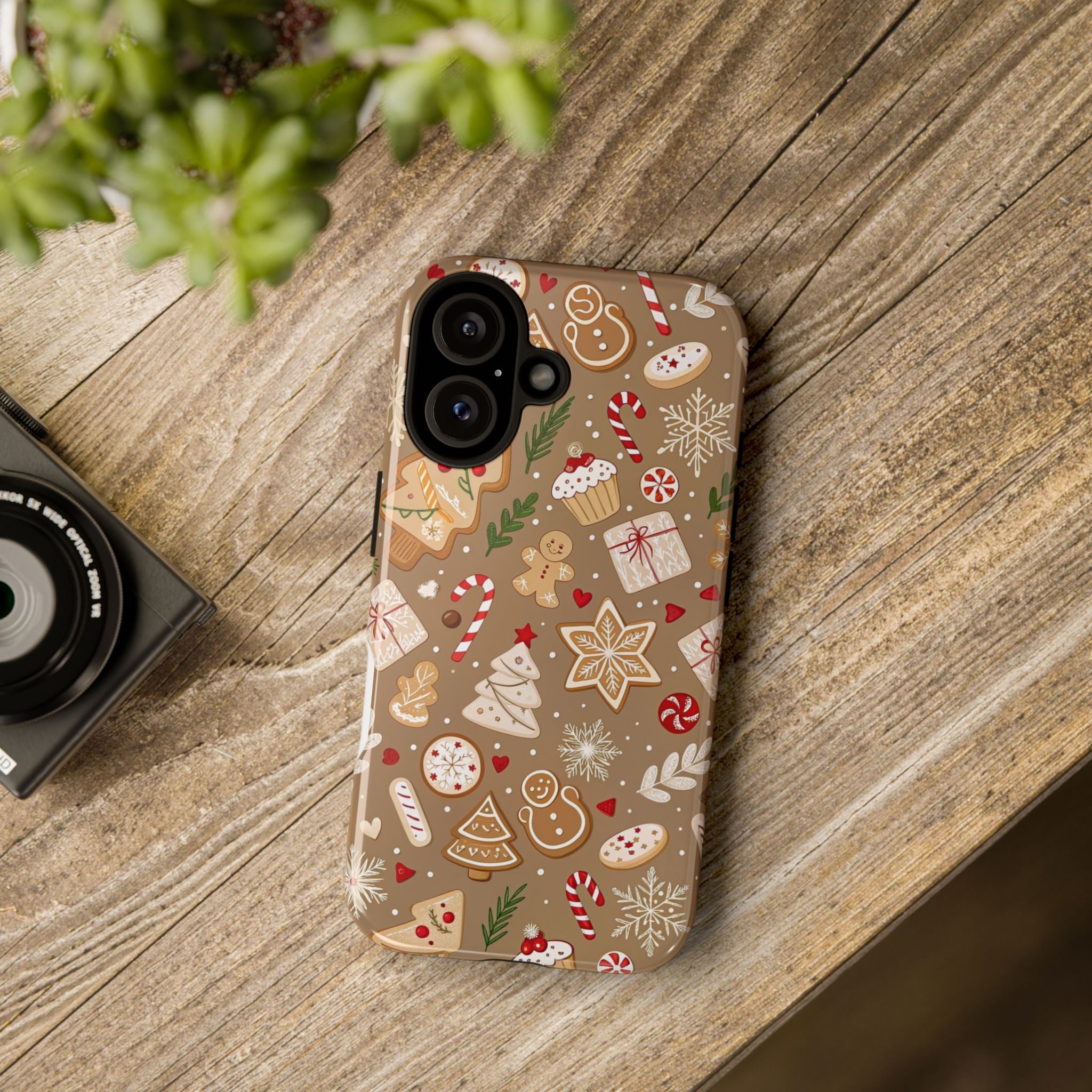 Christmas Gingerbread Pattern Tough Phone Case