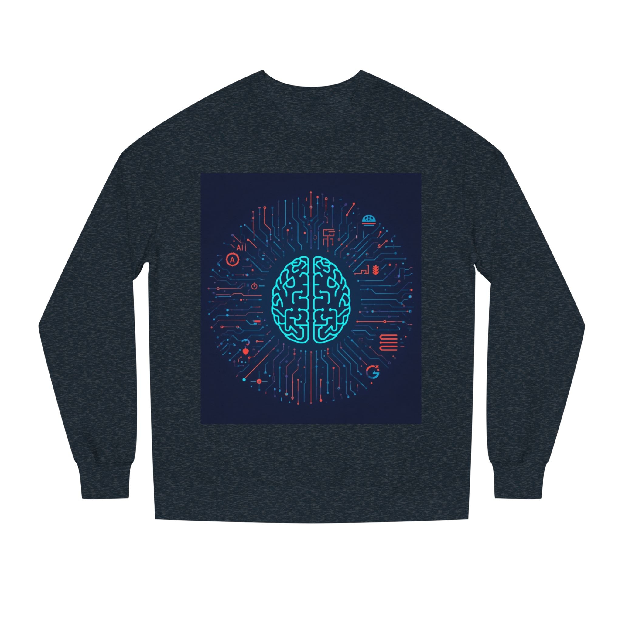 AI Brain Circuit Crewneck Sweatshirt
