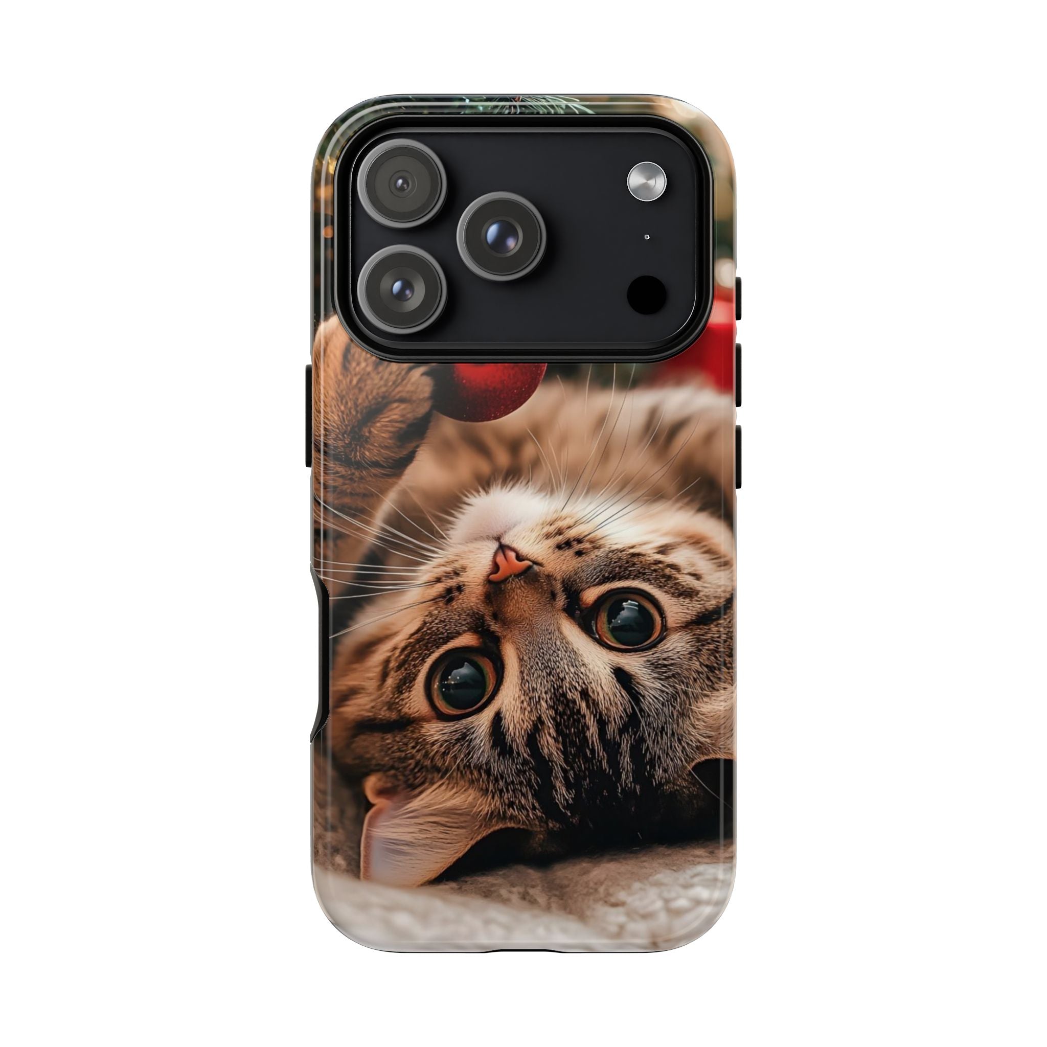 Cute Christmas Kitten Phone Case — Tough Protective Smartphone Cover
