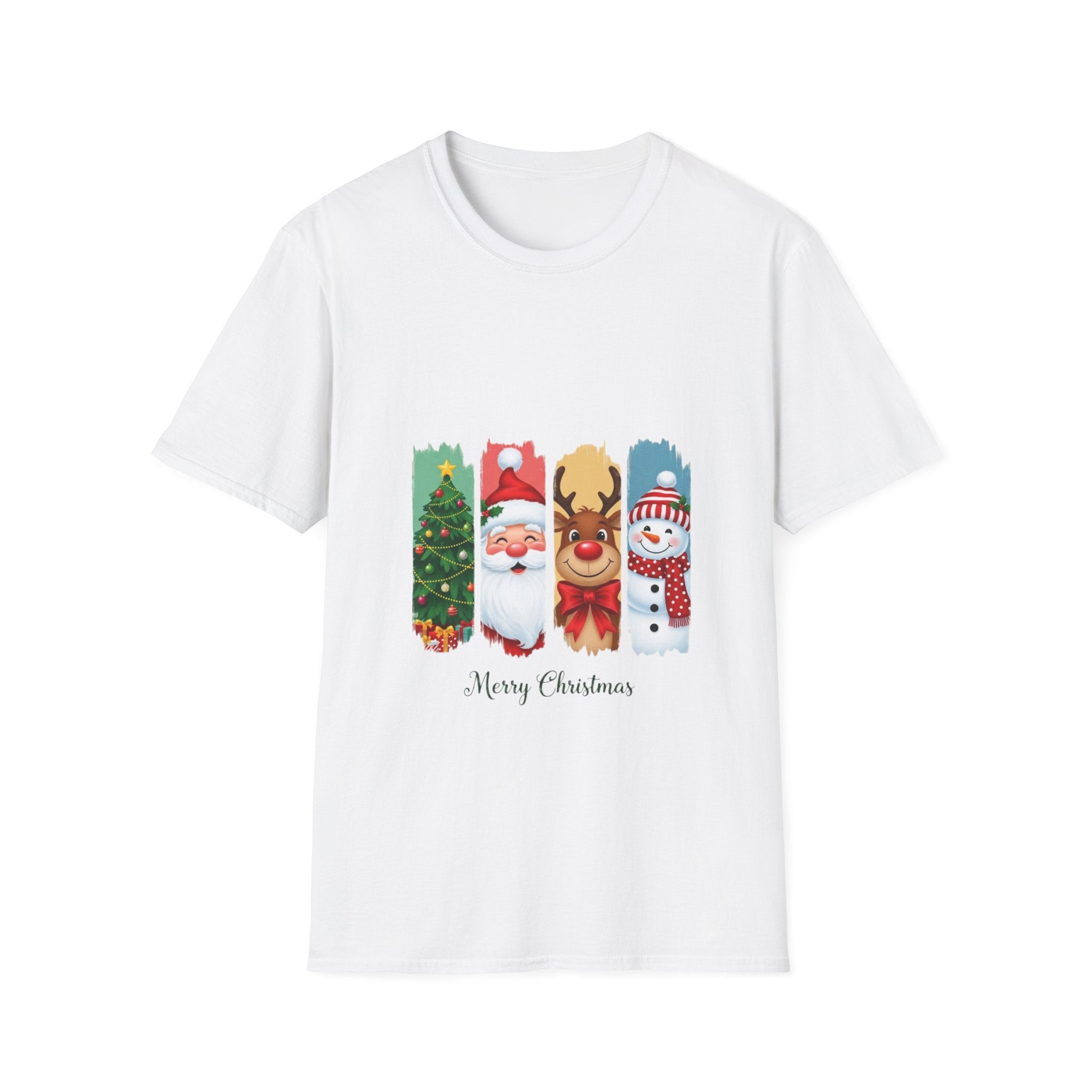 Christmas Characters T-Shirt — Merry Christmas Santa, Reindeer & Snowman Holiday Tee
