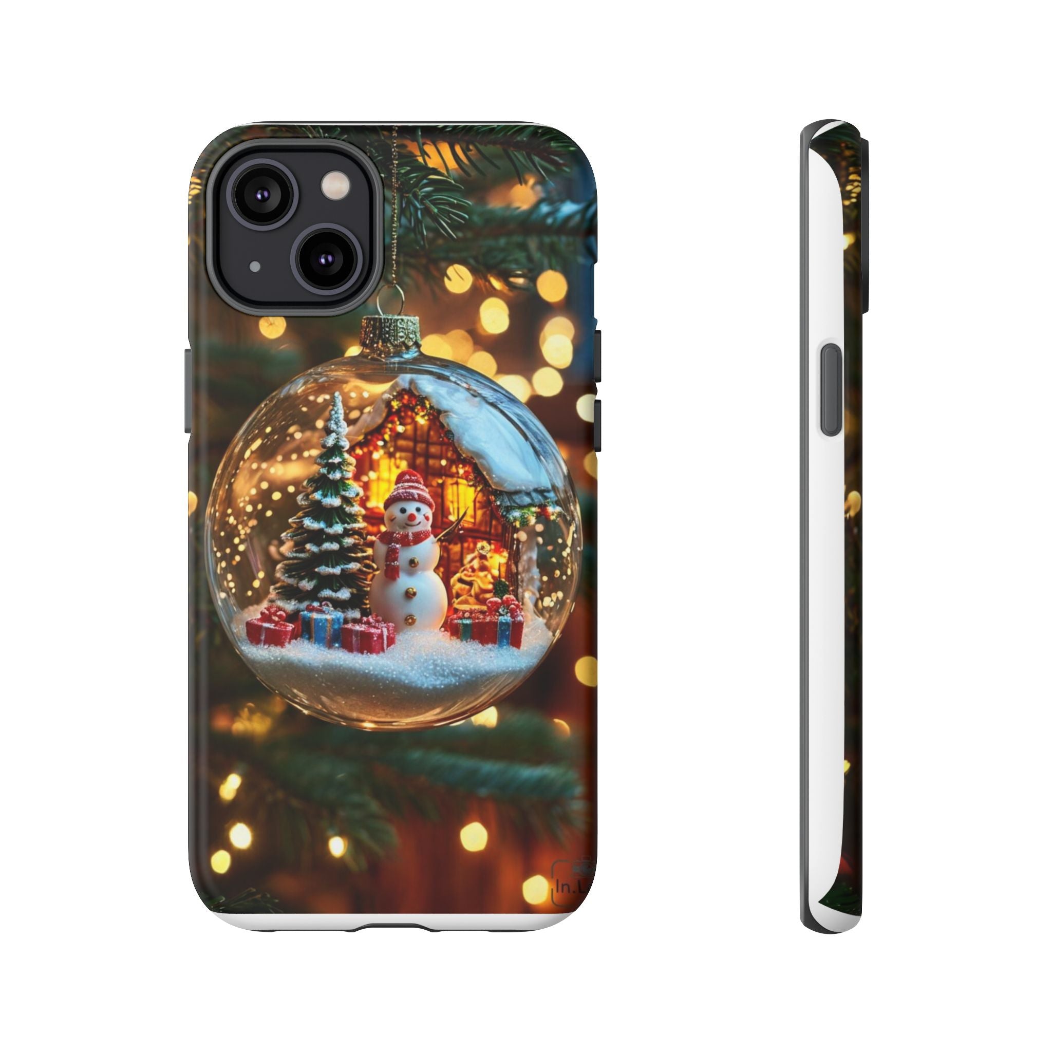 Christmas Snow Globe Phone Case — Festive Snowman Ornament Design