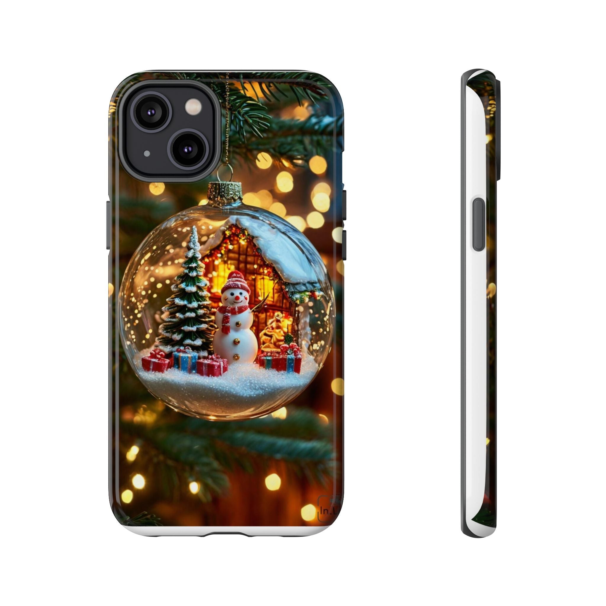 Christmas Snow Globe Phone Case — Festive Snowman Ornament Design