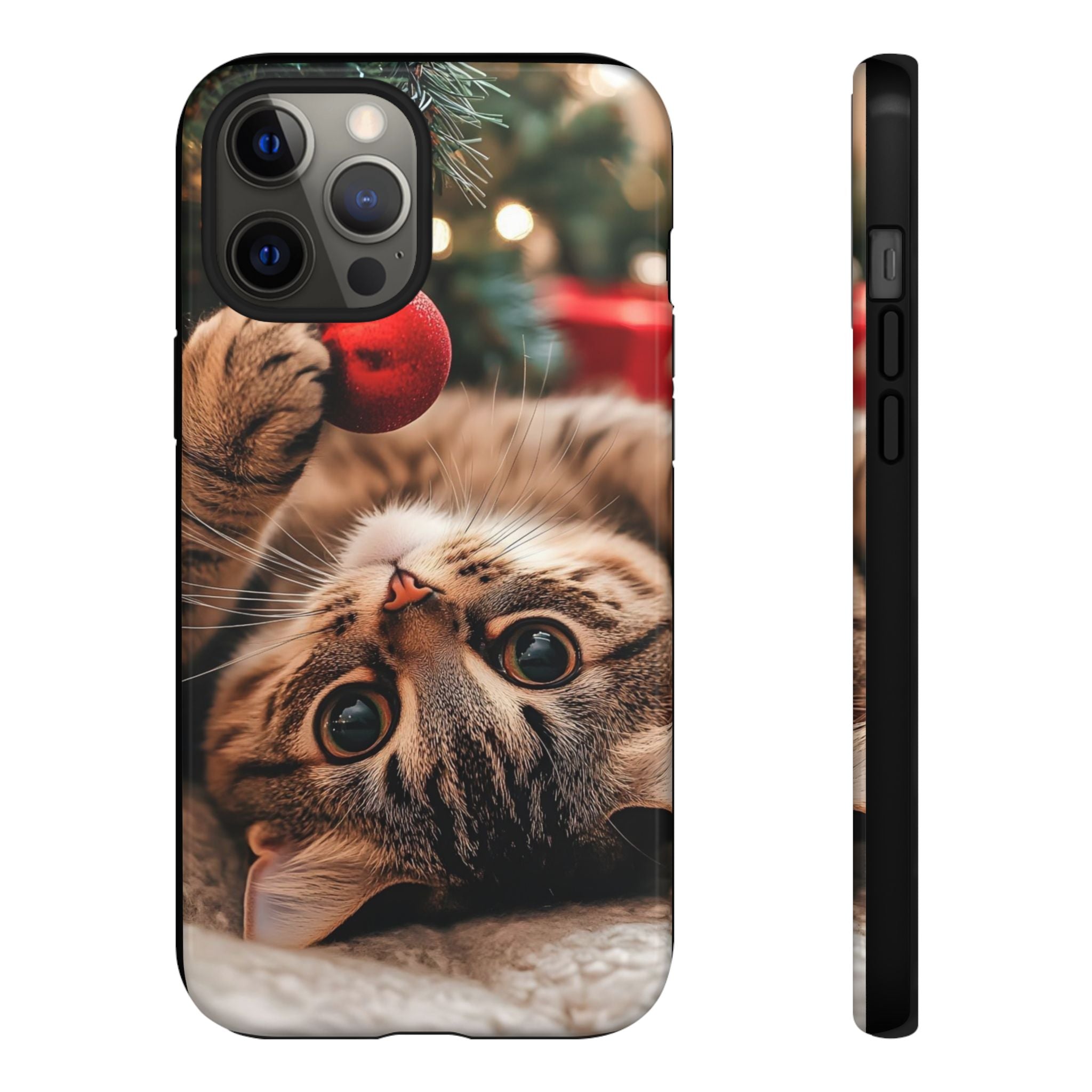 Cute Christmas Kitten Phone Case — Tough Protective Smartphone Cover