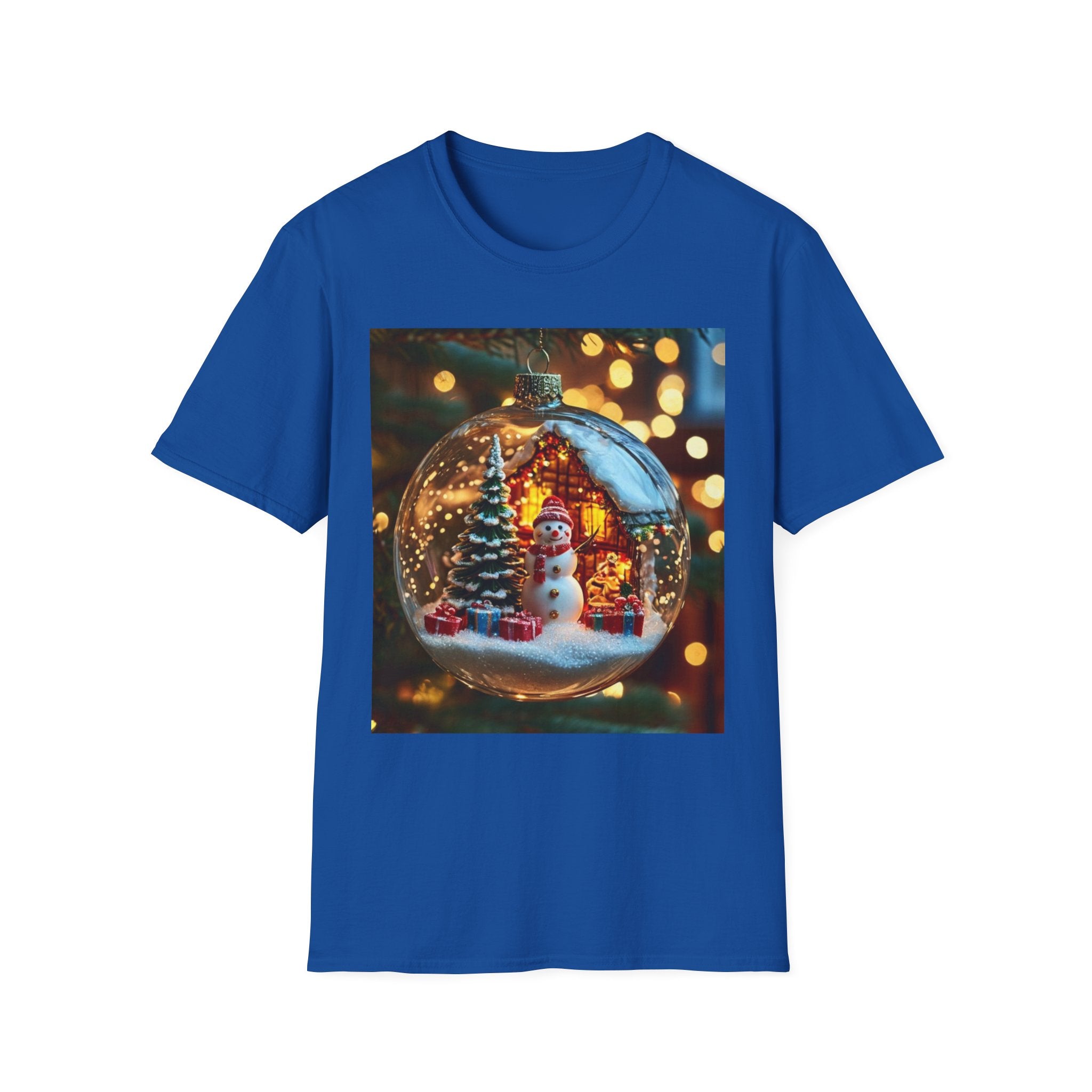 Christmas Snow Globe T-Shirt — Snowman Ornament Holiday Tee