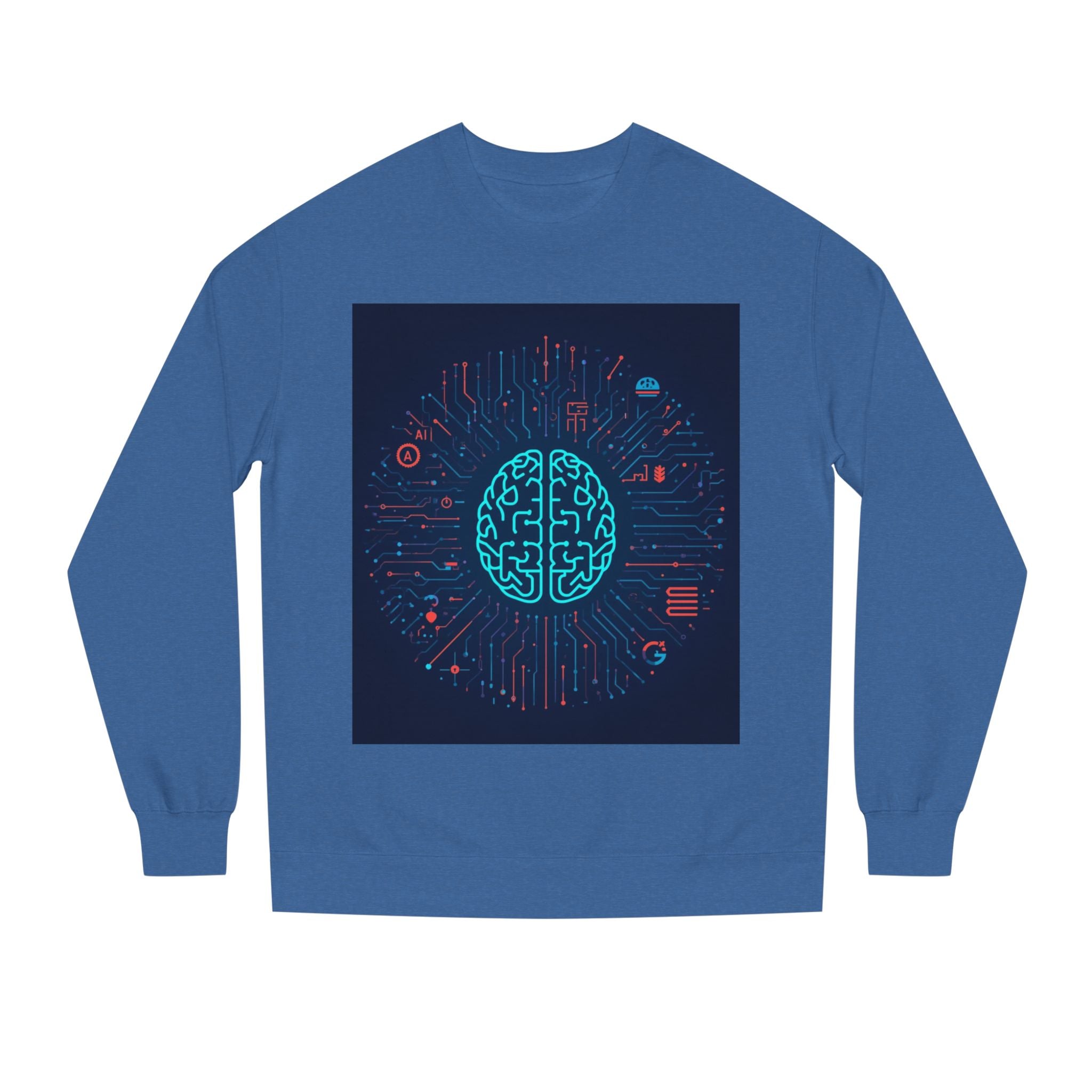 AI Brain Circuit Crewneck Sweatshirt