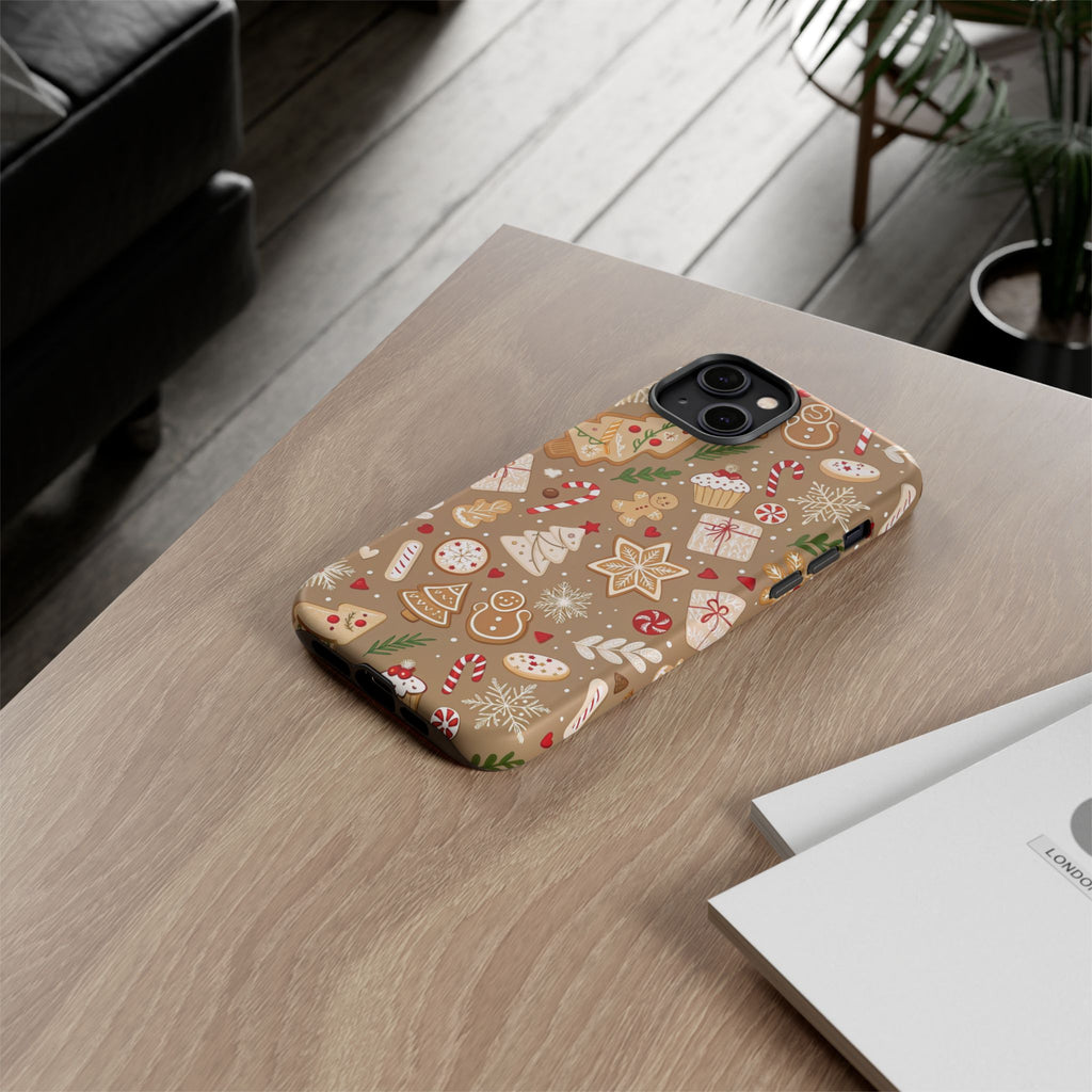 Christmas Gingerbread Pattern Tough Phone Case