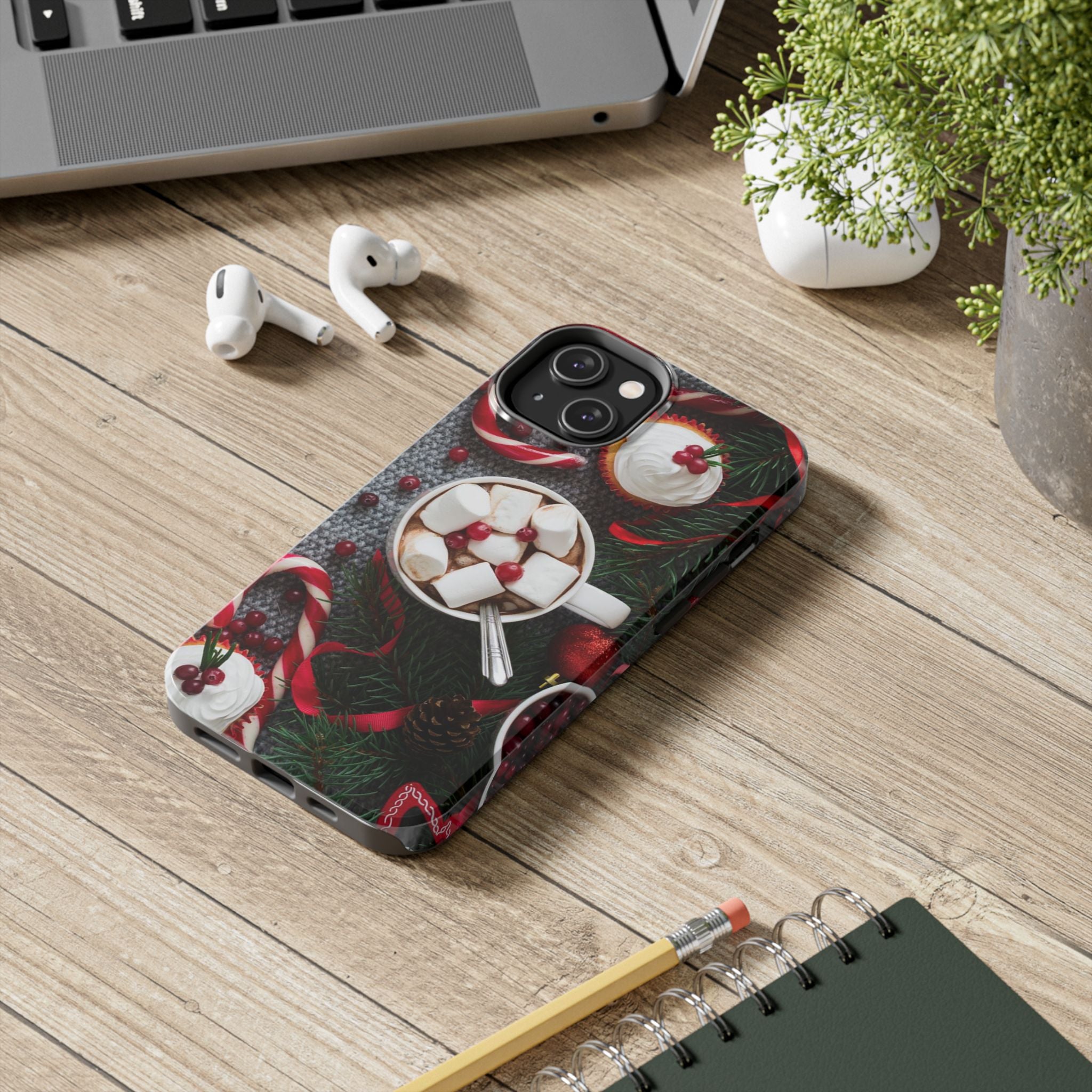 Christmas Hot Cocoa Tough Phone Case — Festive Holiday Drink Design