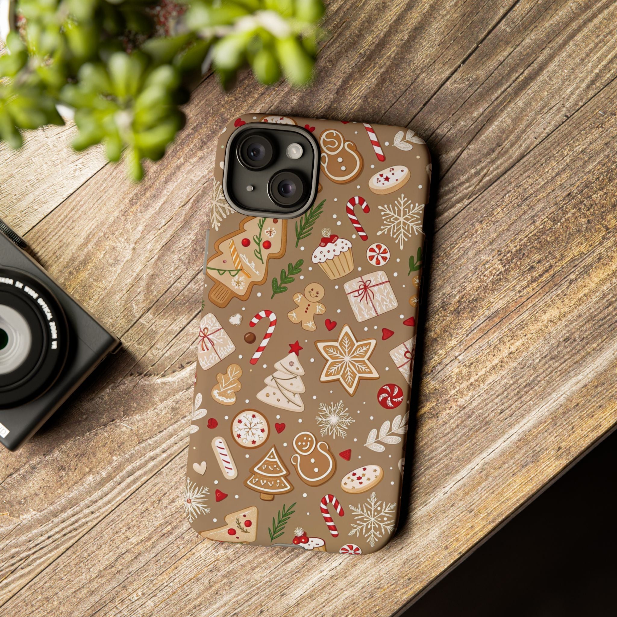 Christmas Gingerbread Pattern Tough Phone Case