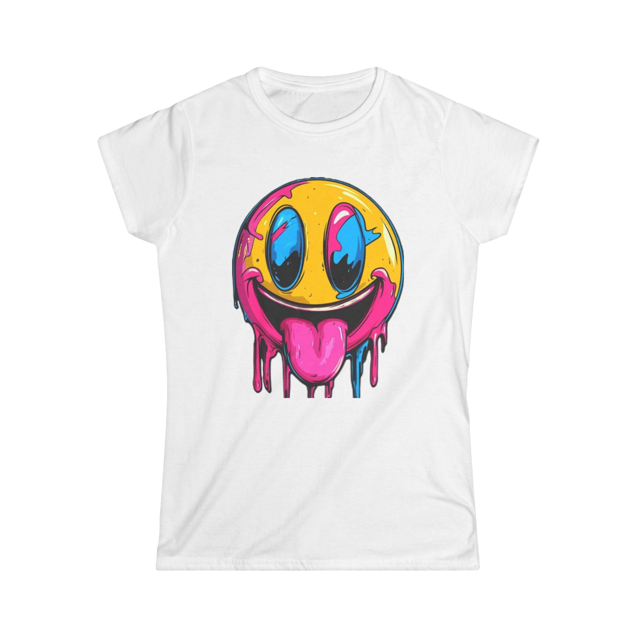 Drippy Neon Smiley Women's Tee