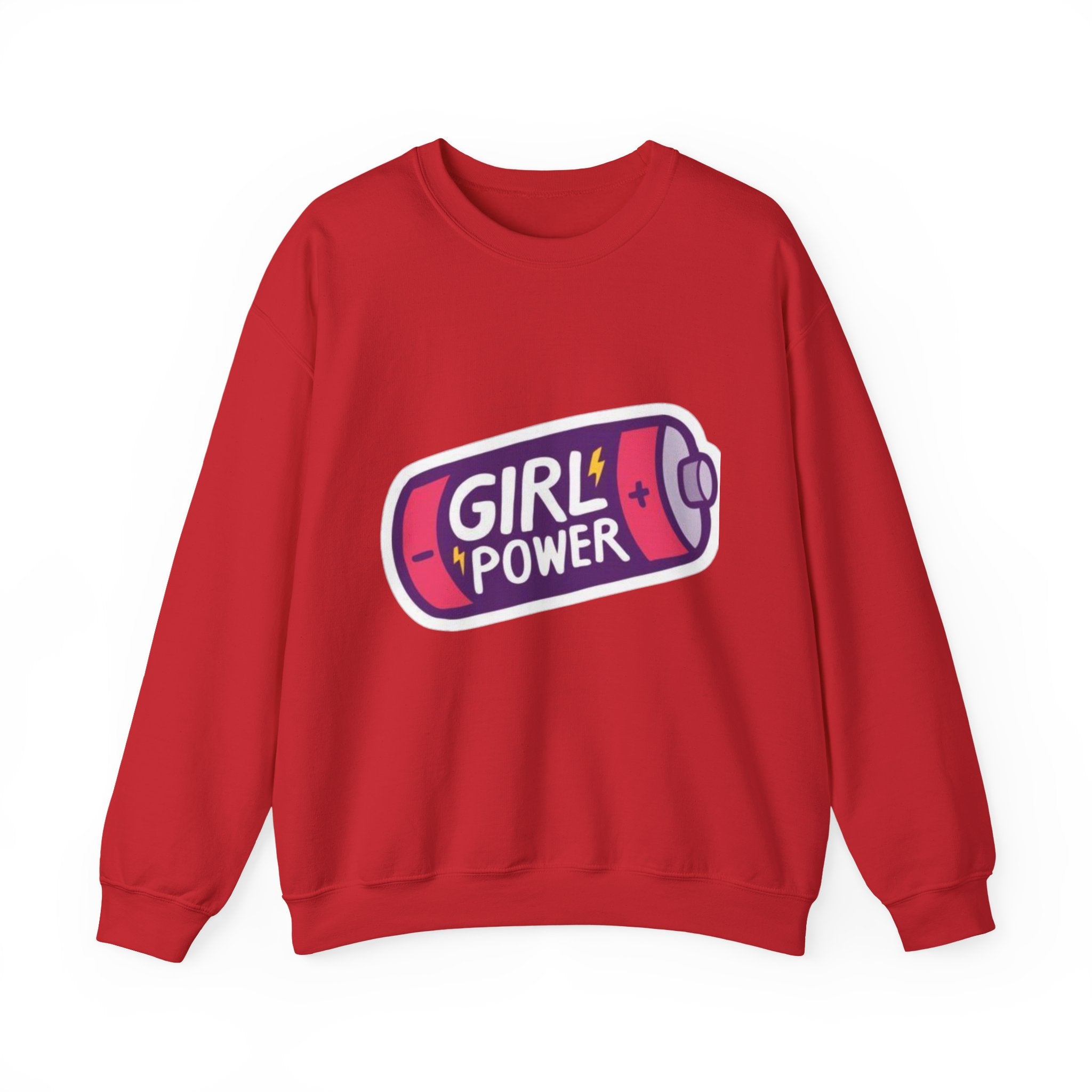 Girl Power Battery Sweatshirt — Feminist Graphic Crewneck
