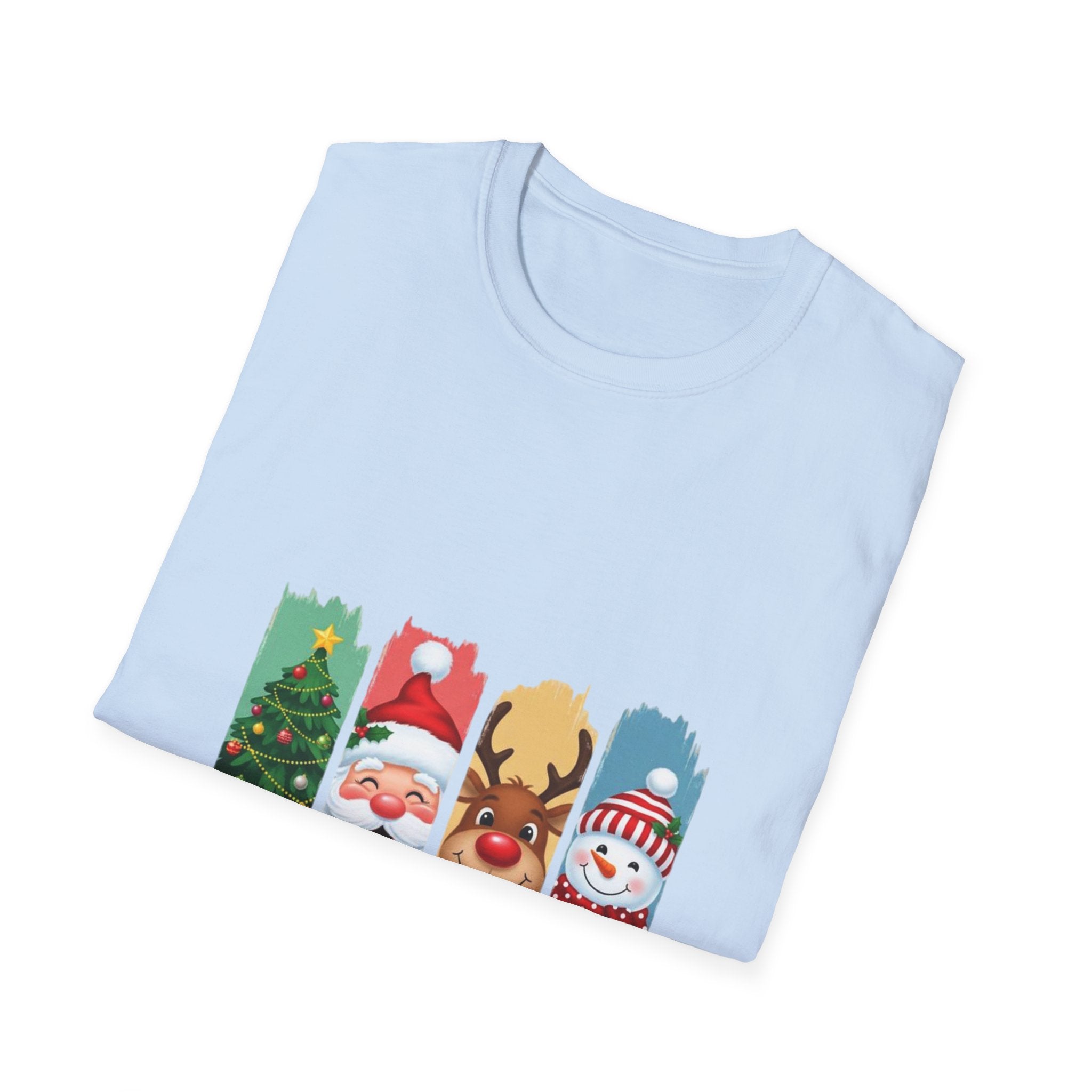 Christmas Characters T-Shirt — Merry Christmas Santa, Reindeer & Snowman Holiday Tee