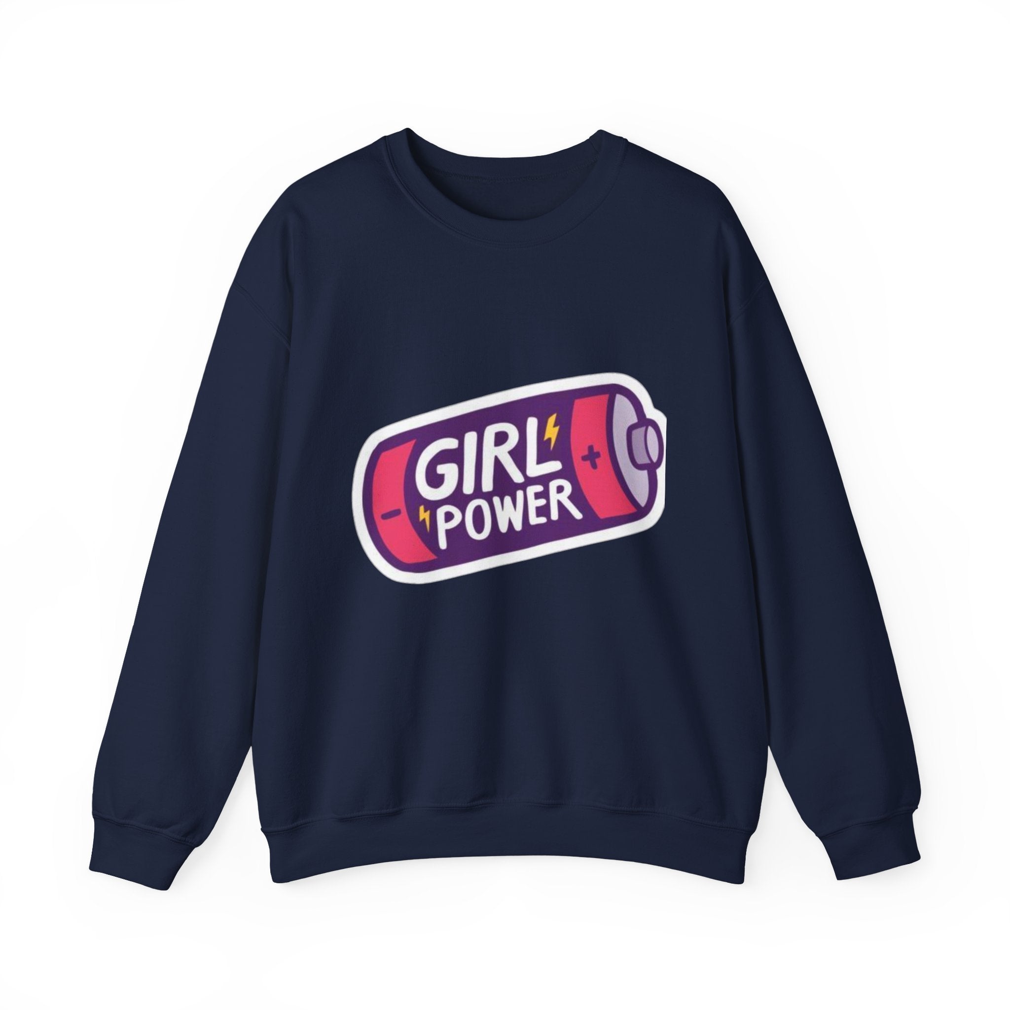 Girl Power Battery Sweatshirt — Feminist Graphic Crewneck